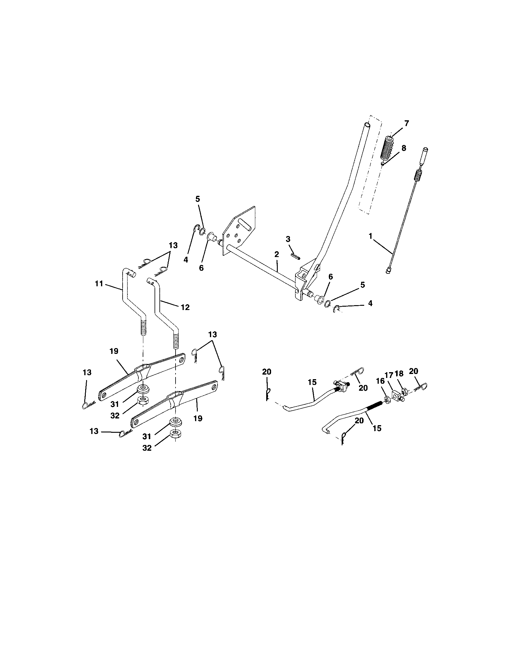 Craftsman 917273383 lift assembly diagram