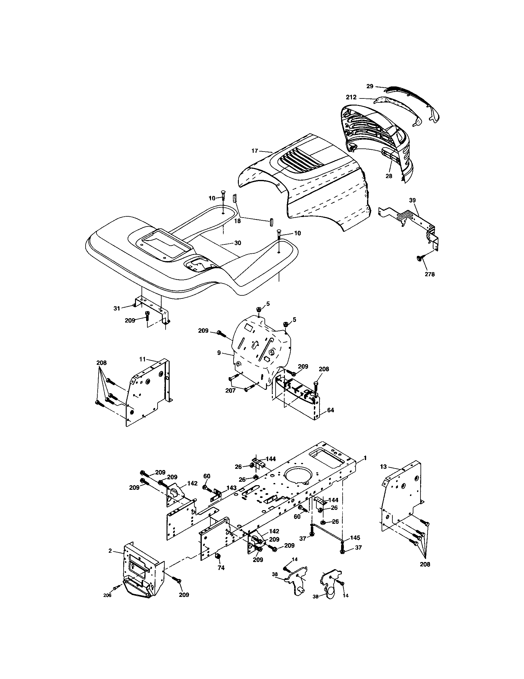 Craftsman 917273373 chassis and enclosures diagram