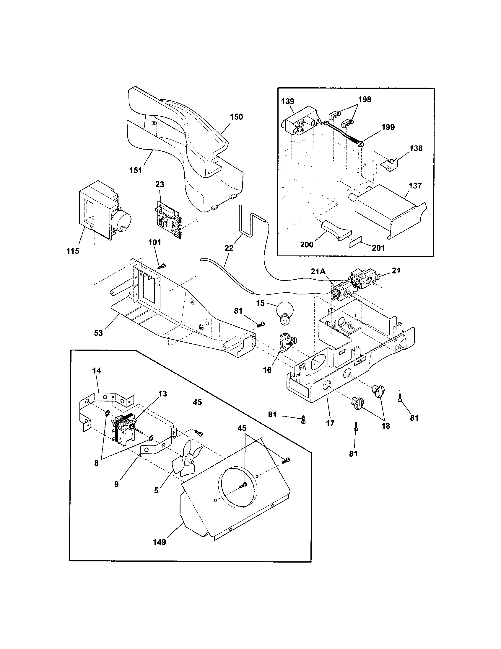 Frigidaire FRS23KF5DQ0 controls diagram