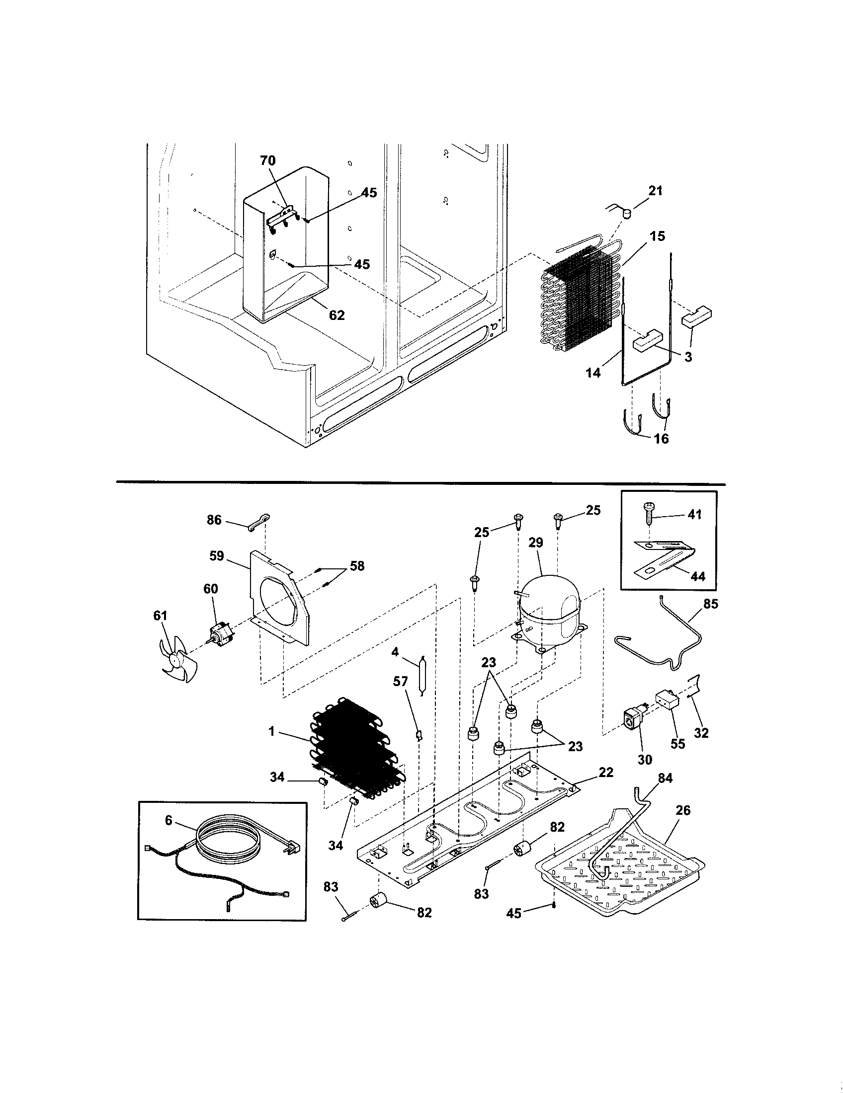 Frigidaire FRS23KF5DQ0 system diagram