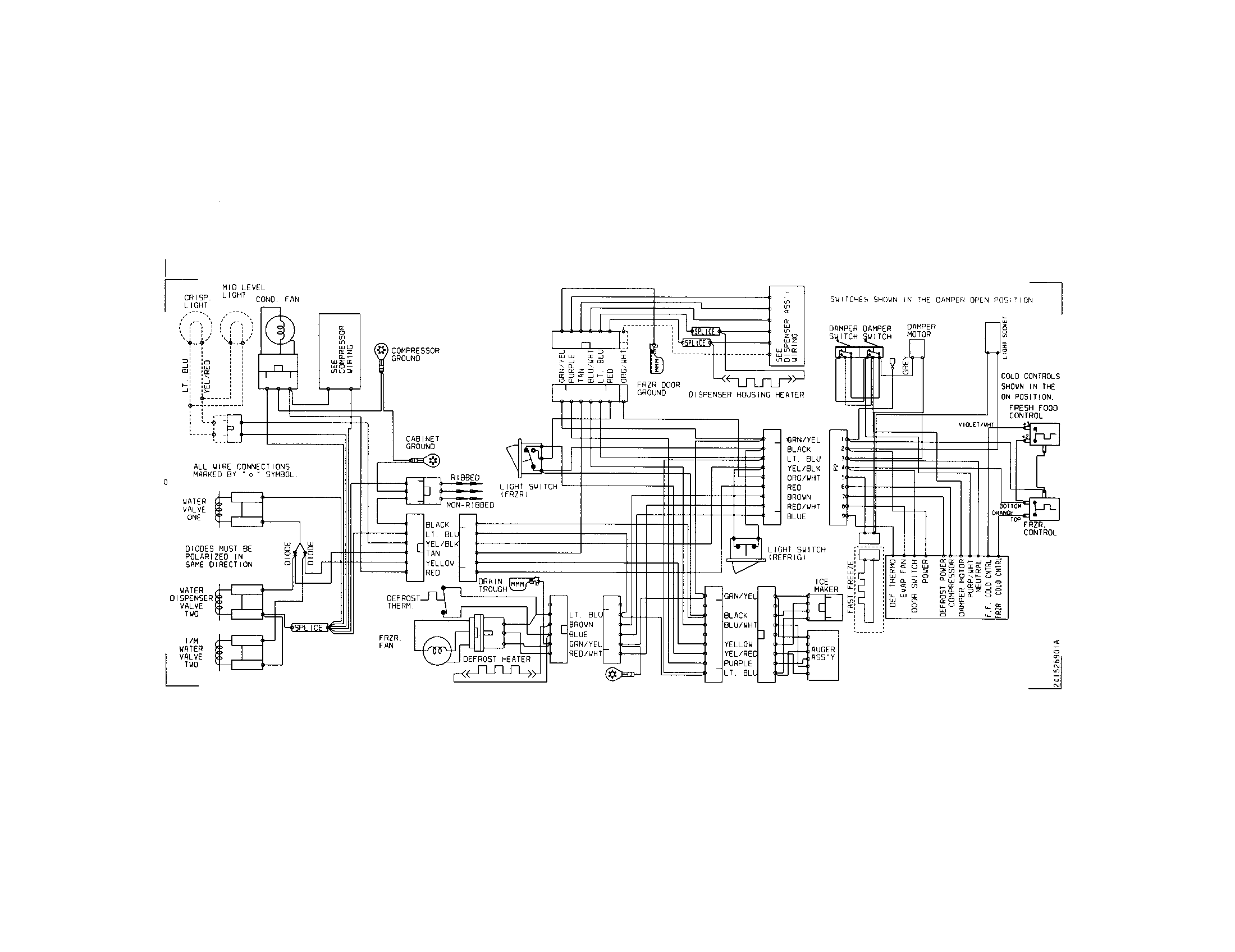 Frigidaire FRS23KF5DQ0 wiring diagram diagram