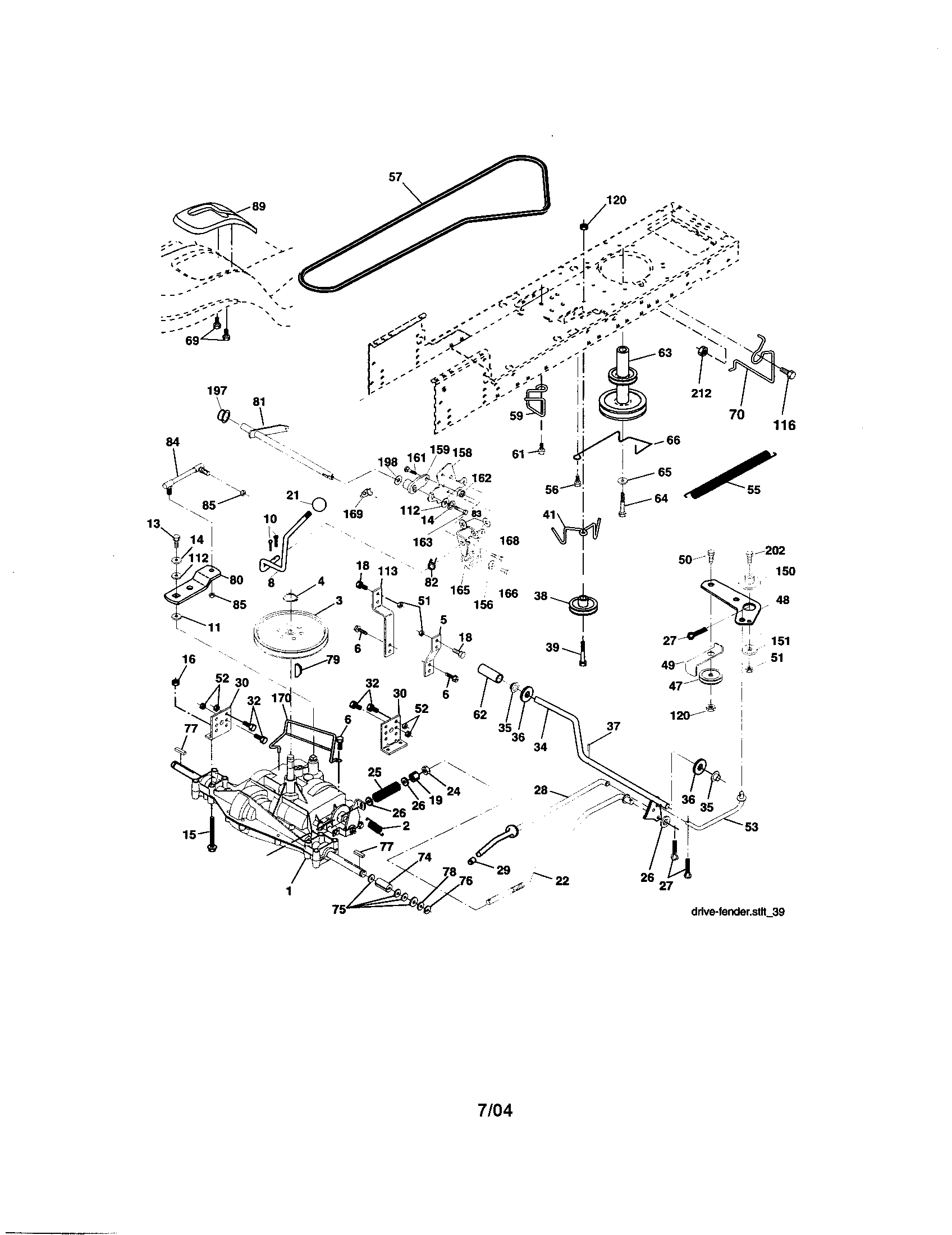 Craftsman 917273757 ground drive diagram