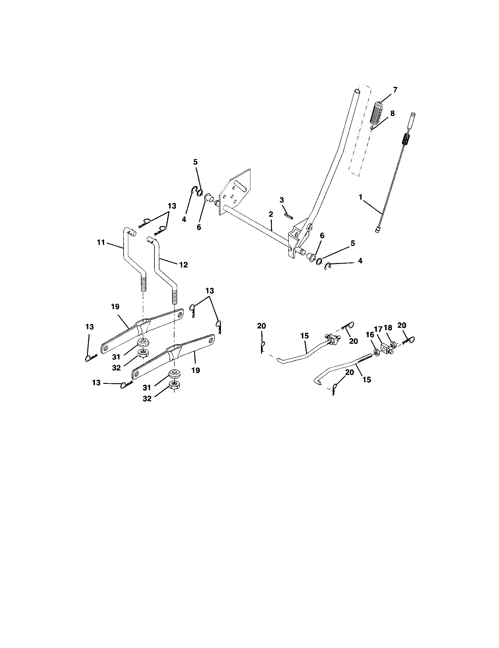 Craftsman 917273757 lift assembly diagram