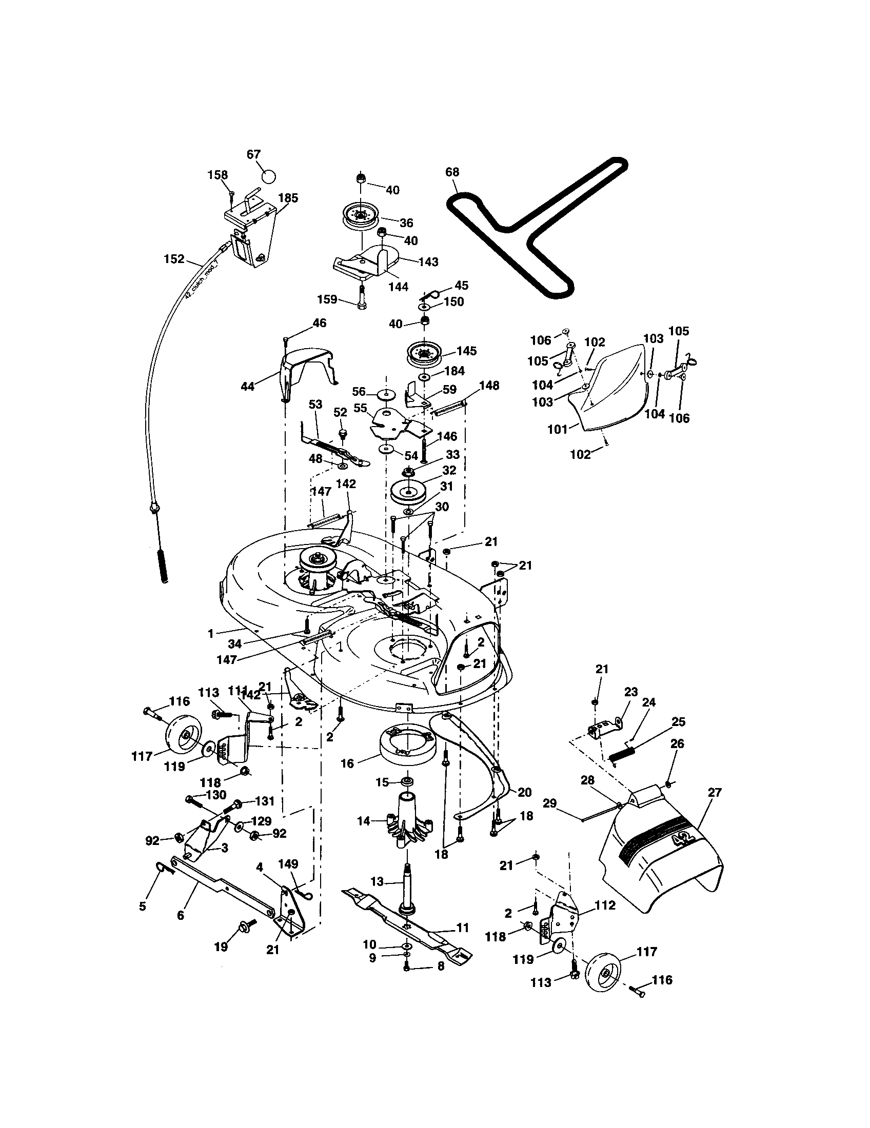 Craftsman 917273757 mower deck diagram