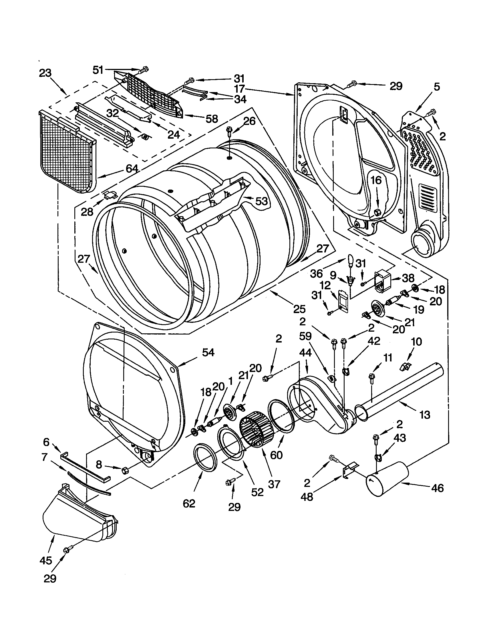 Kenmore 11072042100 bulkhead diagram