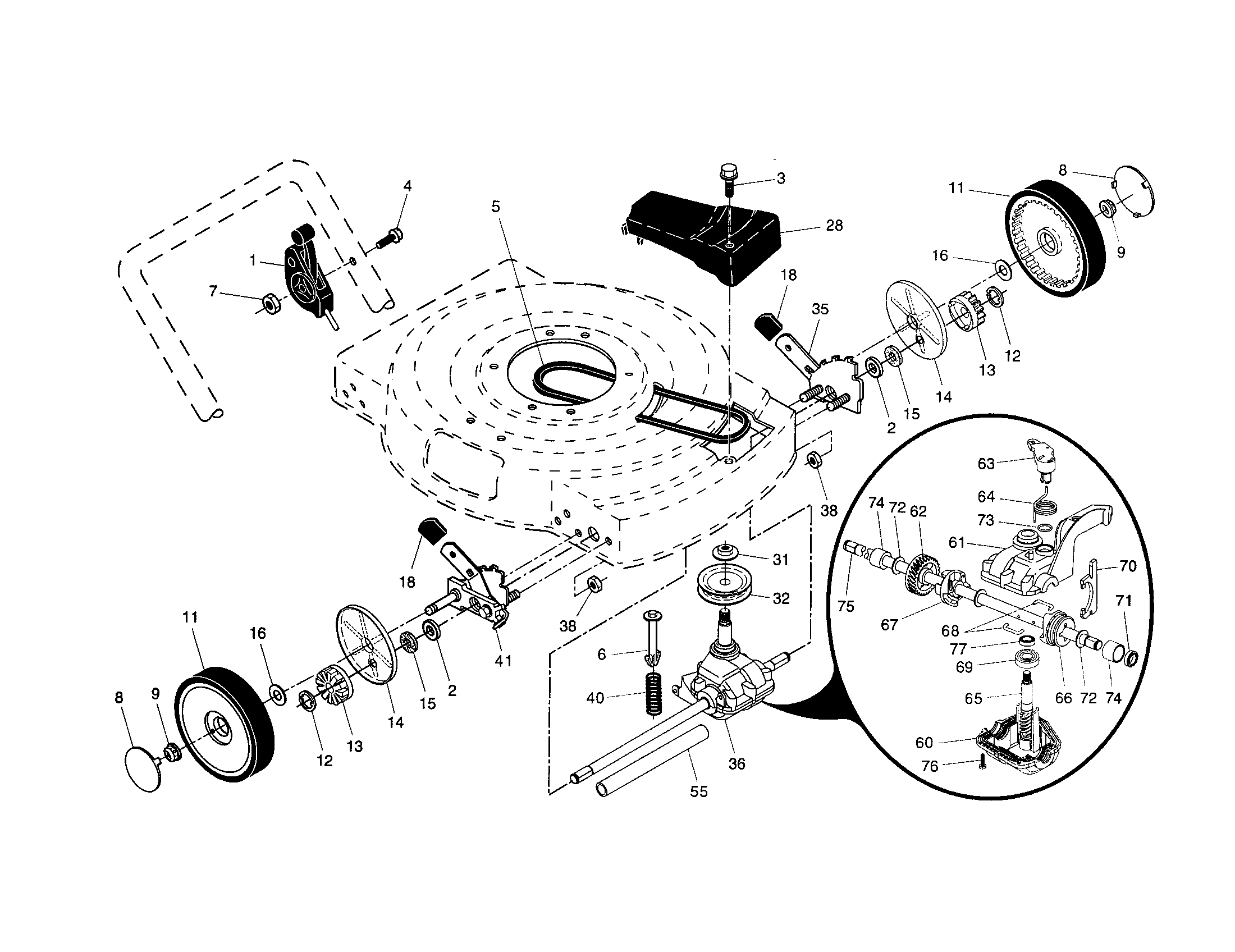 Craftsman 917379202 wheels/tires diagram