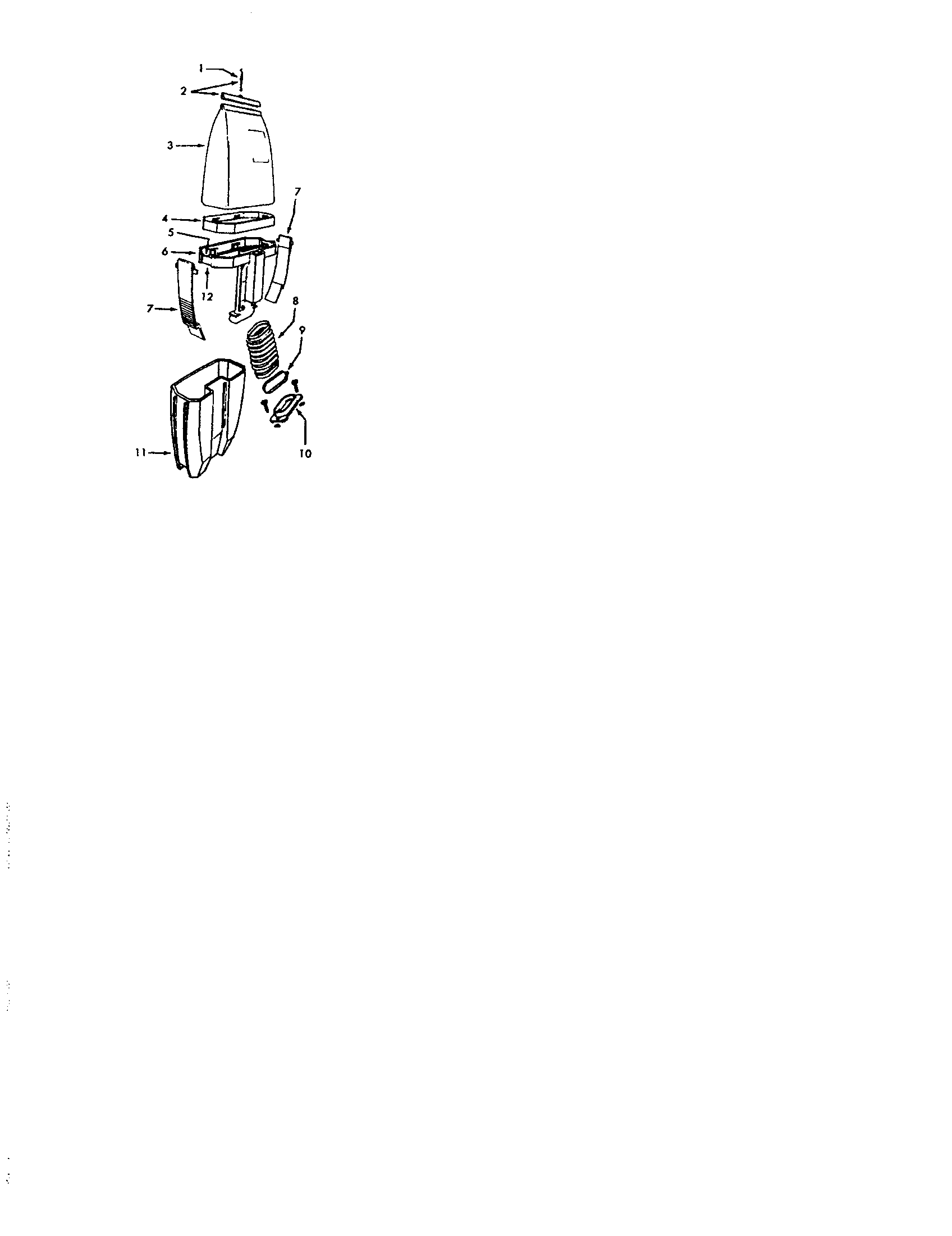Hoover U7071-080 dust cup kit diagram