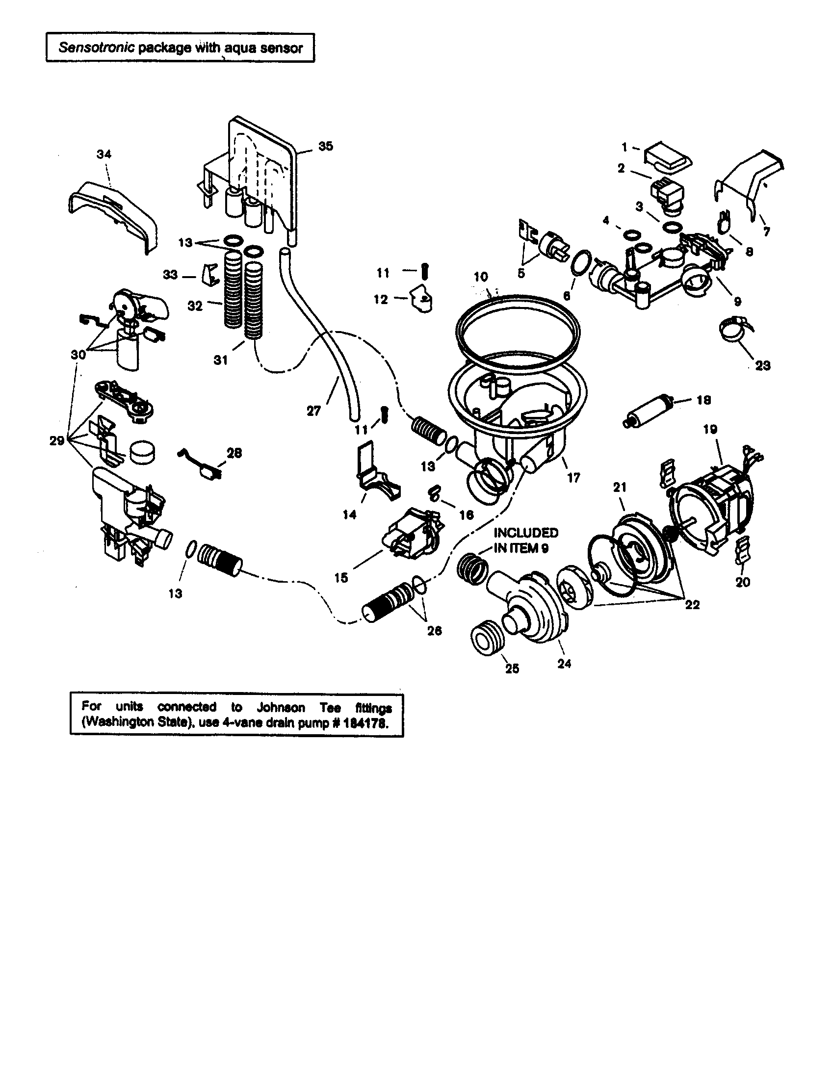 Bosch SHU66E05UC/14 heater/drain pump diagram