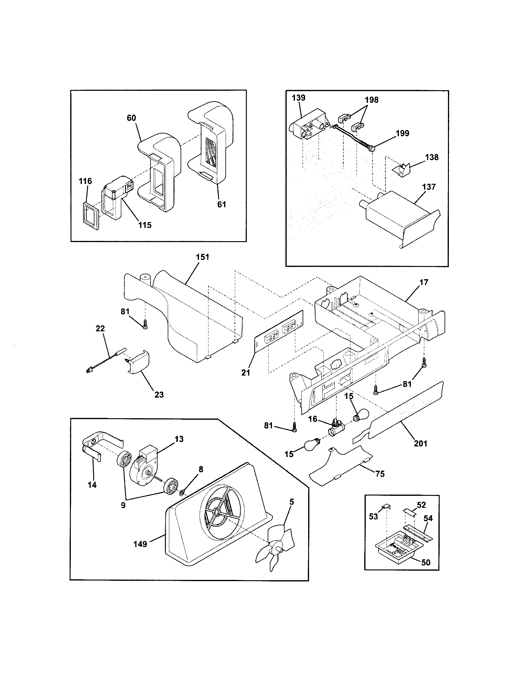 Frigidaire GHSC239DW1 controls diagram