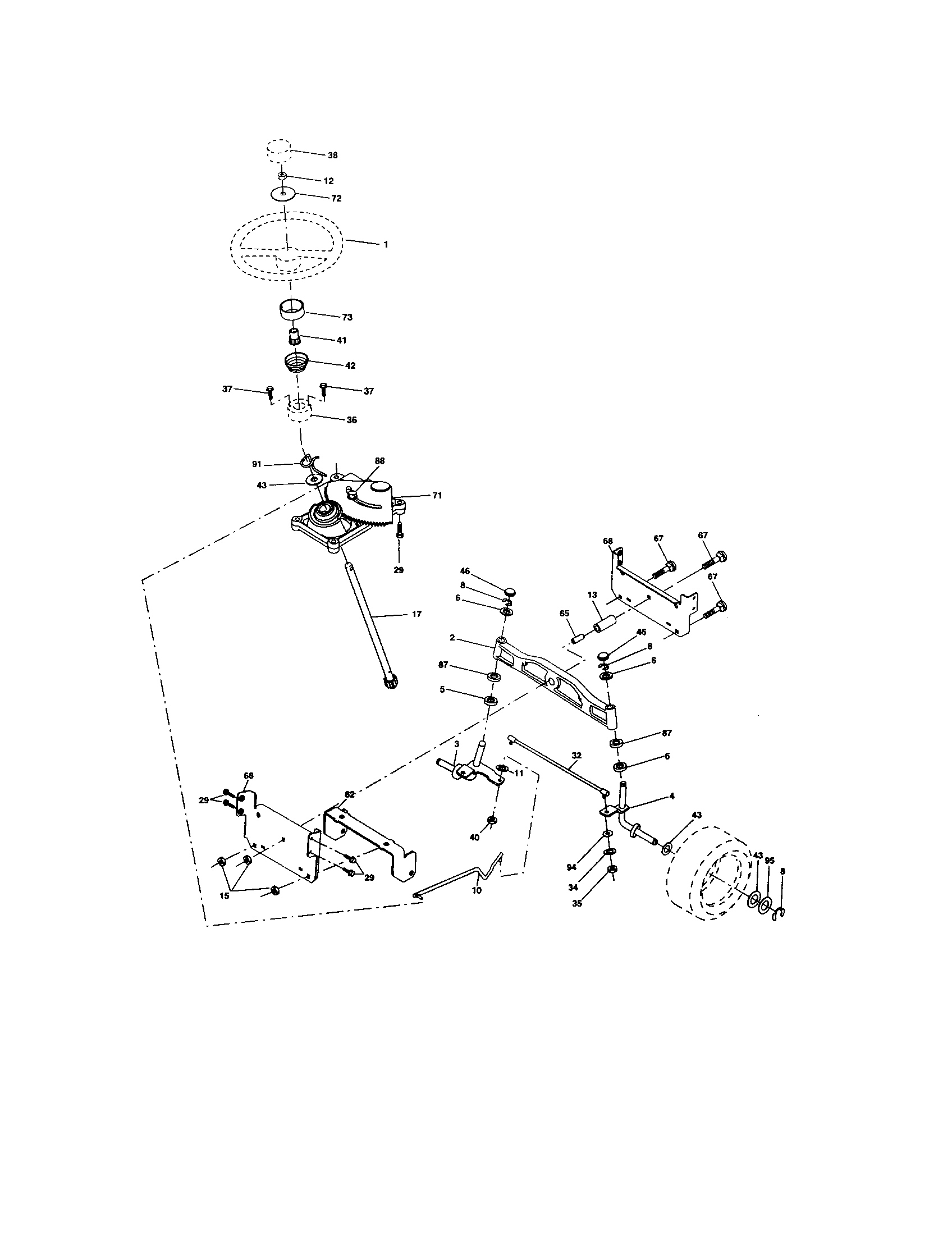 Craftsman 917274032 steering diagram