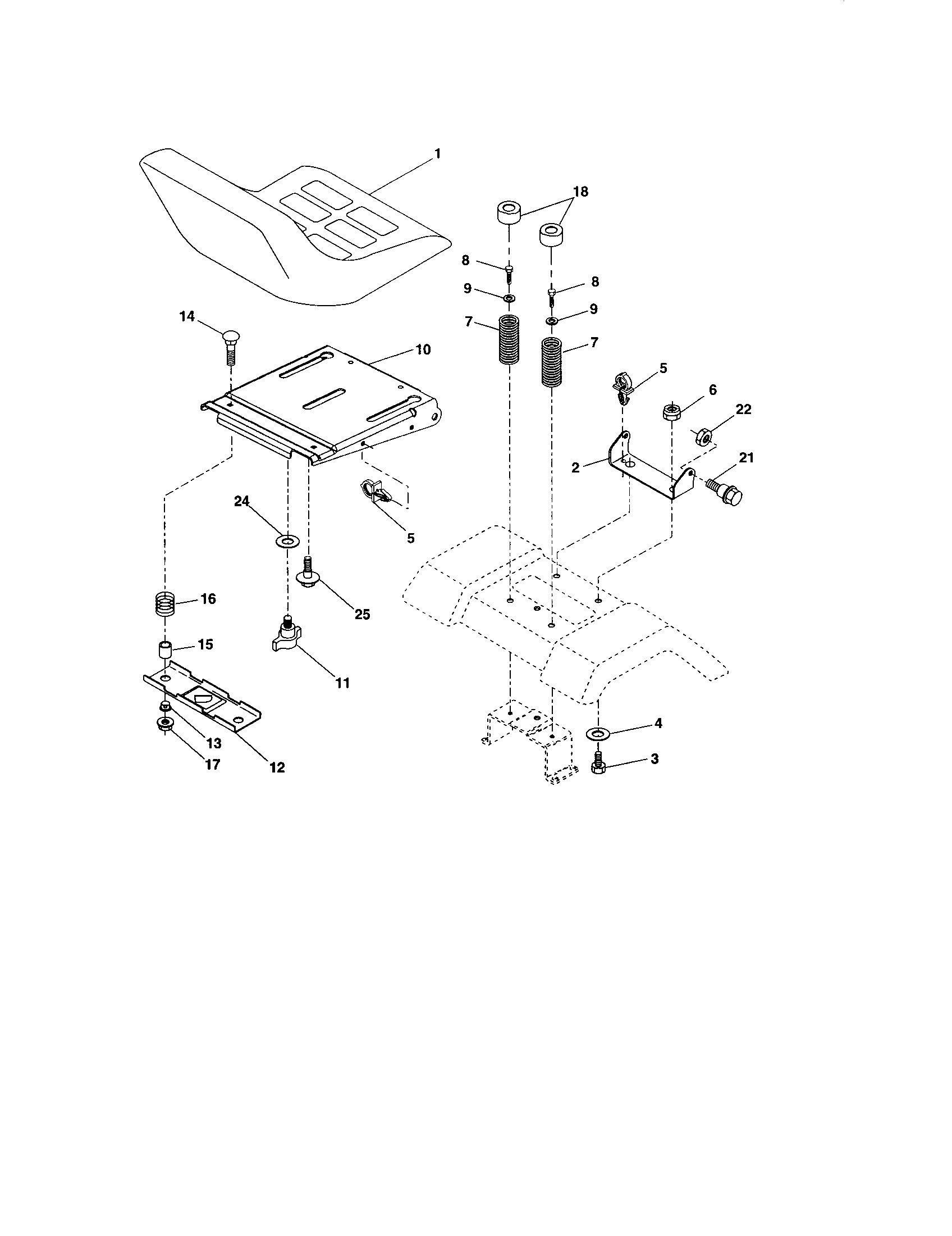 Craftsman 917274032 seat assembly diagram