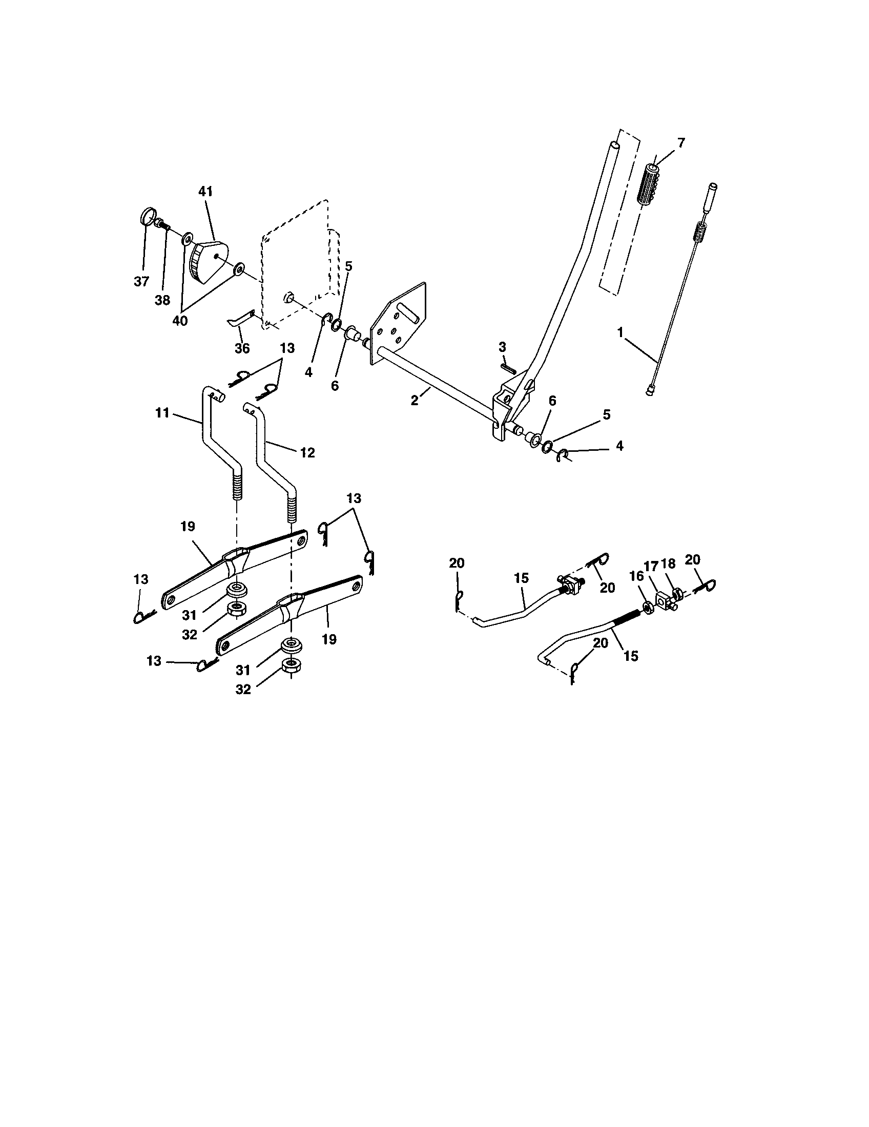 Craftsman 917274032 lift assembly diagram
