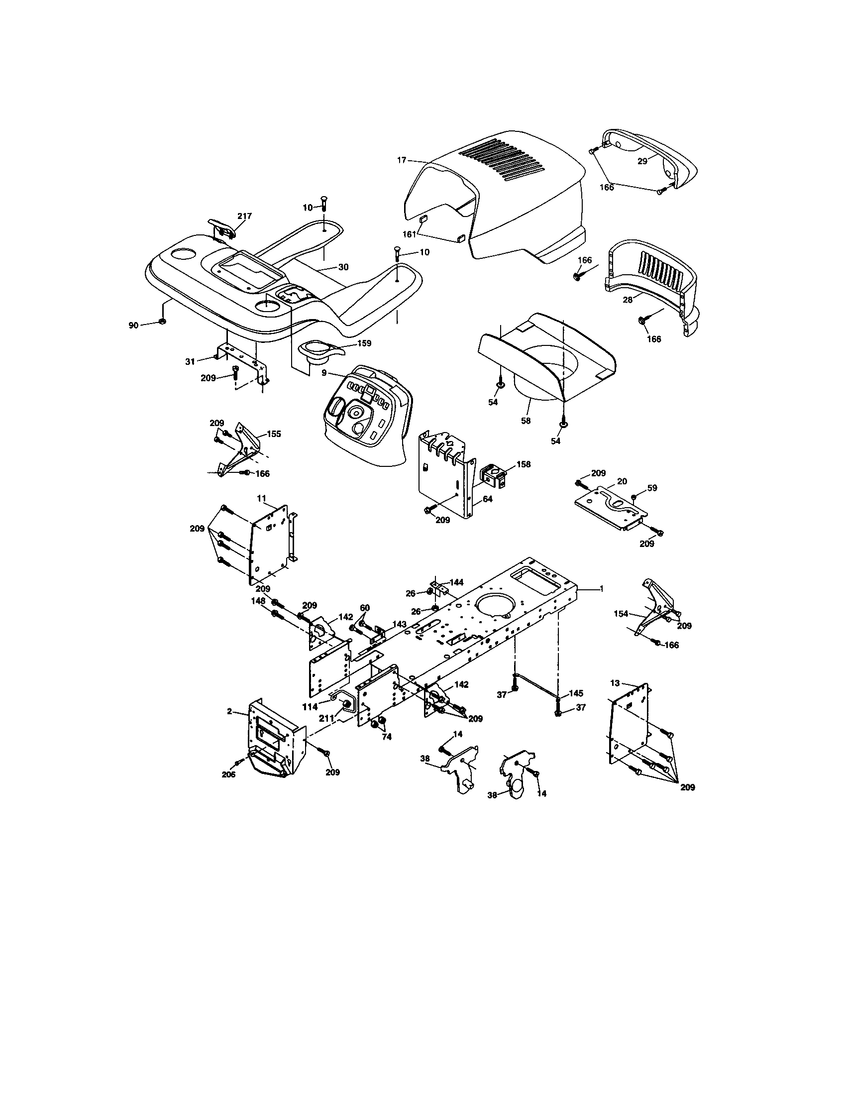 Craftsman 917273639 chassis and enclosures diagram