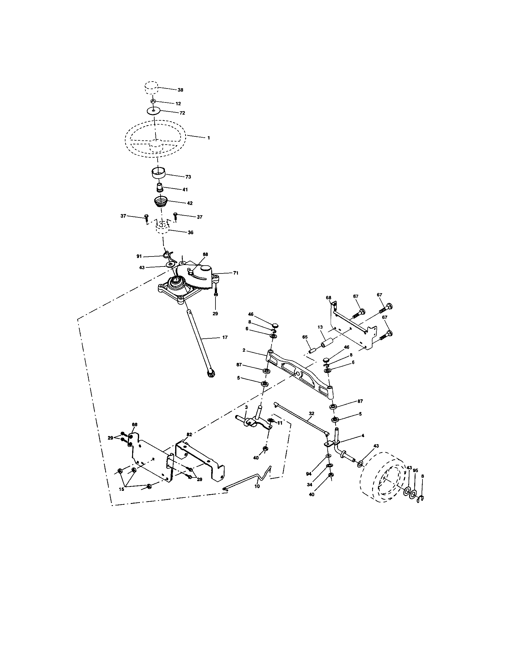 Craftsman 917273639 steering diagram