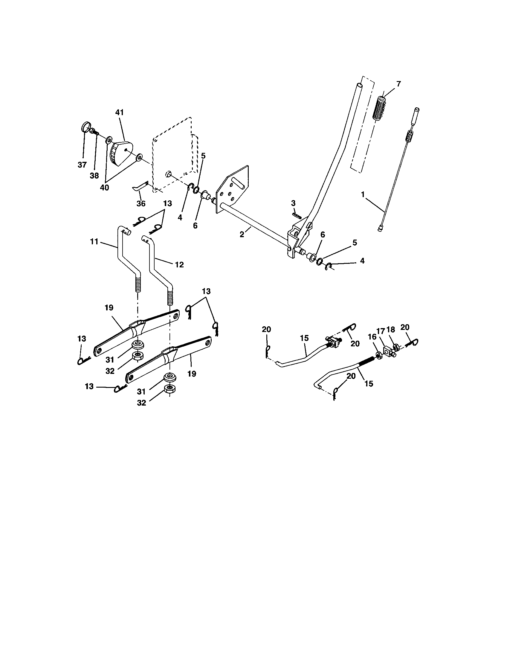 Craftsman 917273639 lift assembly diagram