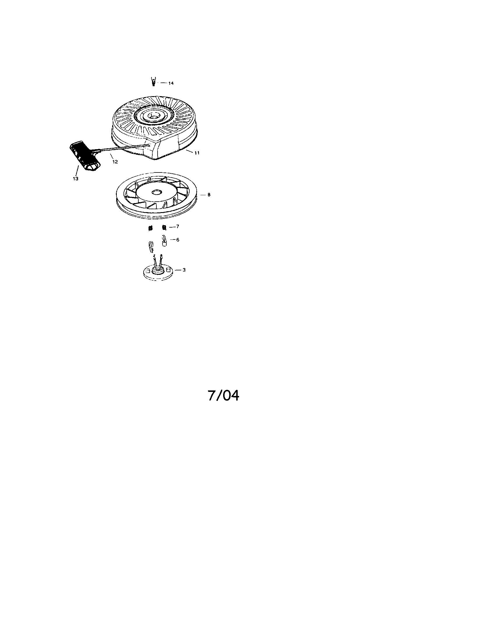 Craftsman 917387440 rewind starter diagram