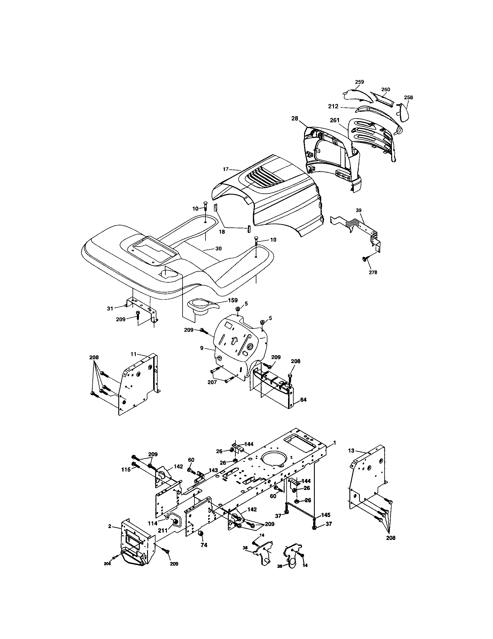 Craftsman 917273758 chassis and enclosures diagram