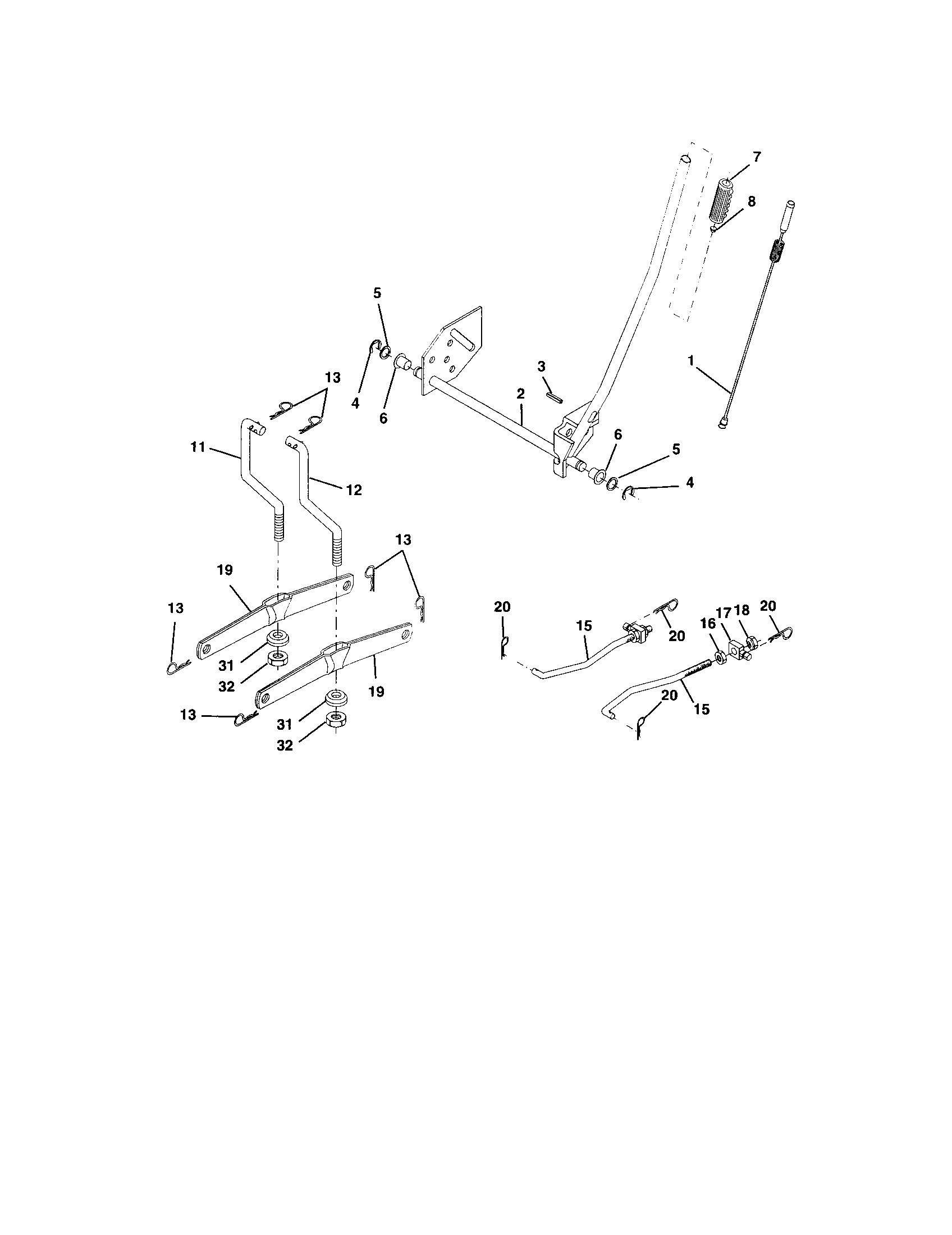 Craftsman 917273758 lift assembly diagram