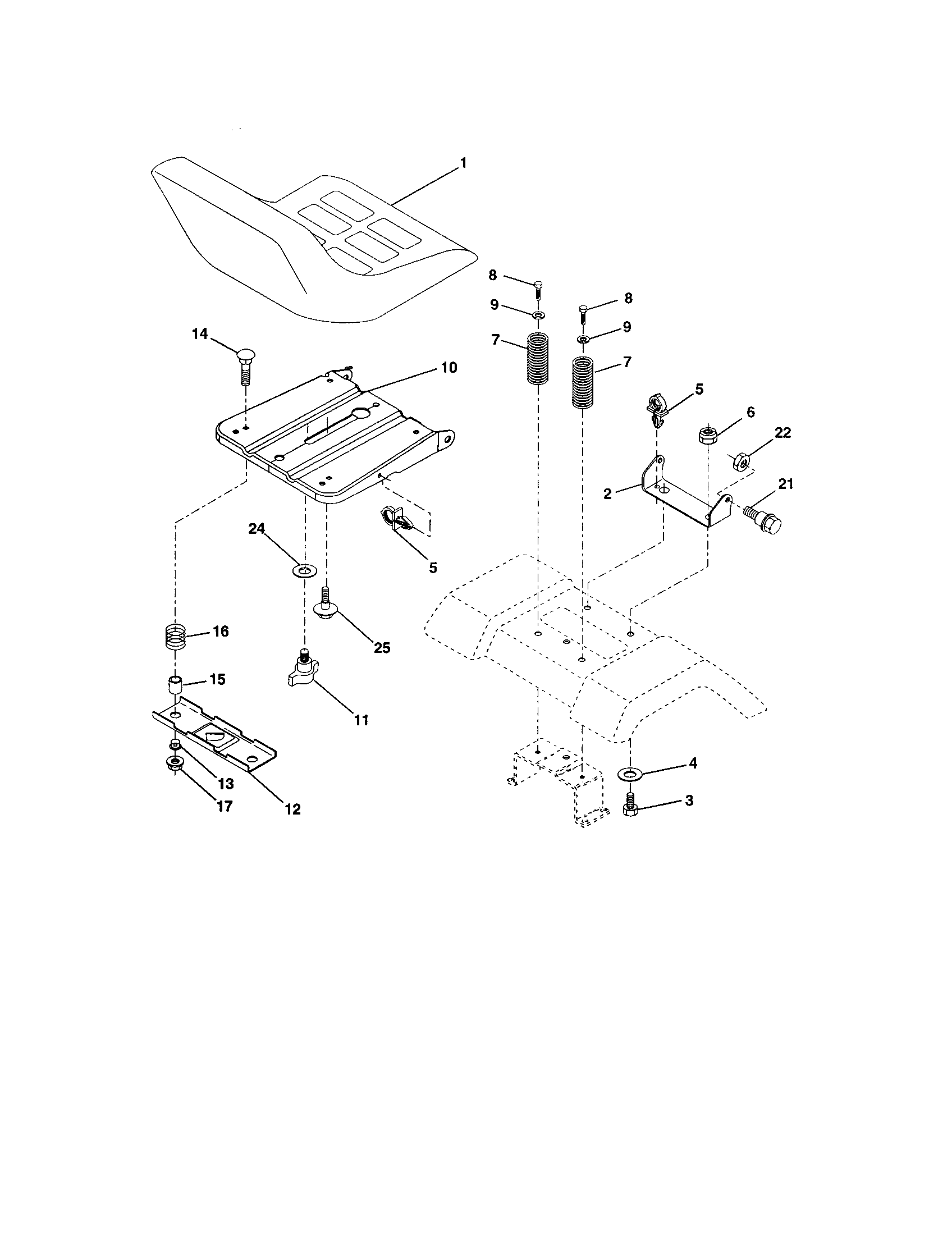 Craftsman 917273758 seat assembly diagram