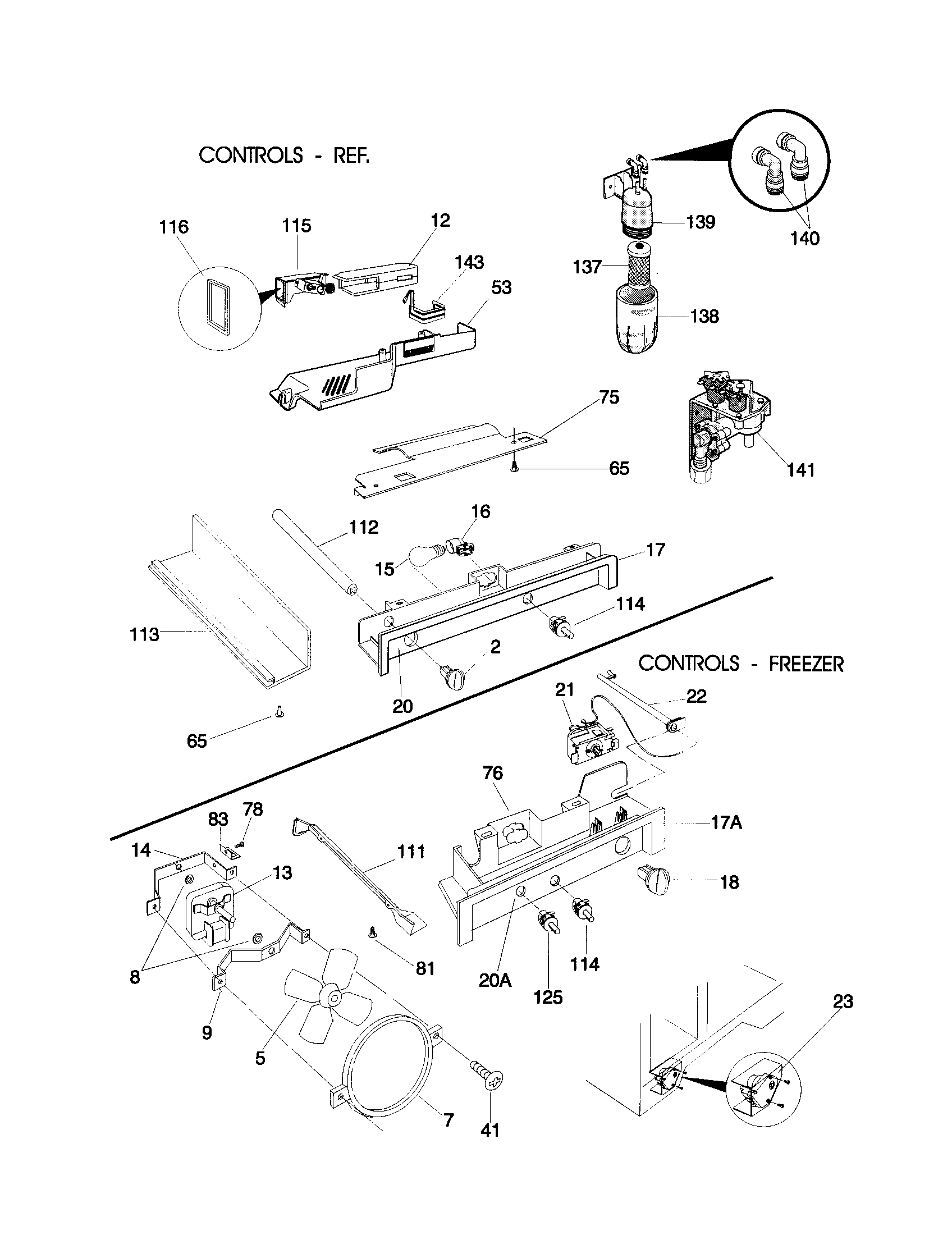 Frigidaire FRS26ZTHD4 controls diagram