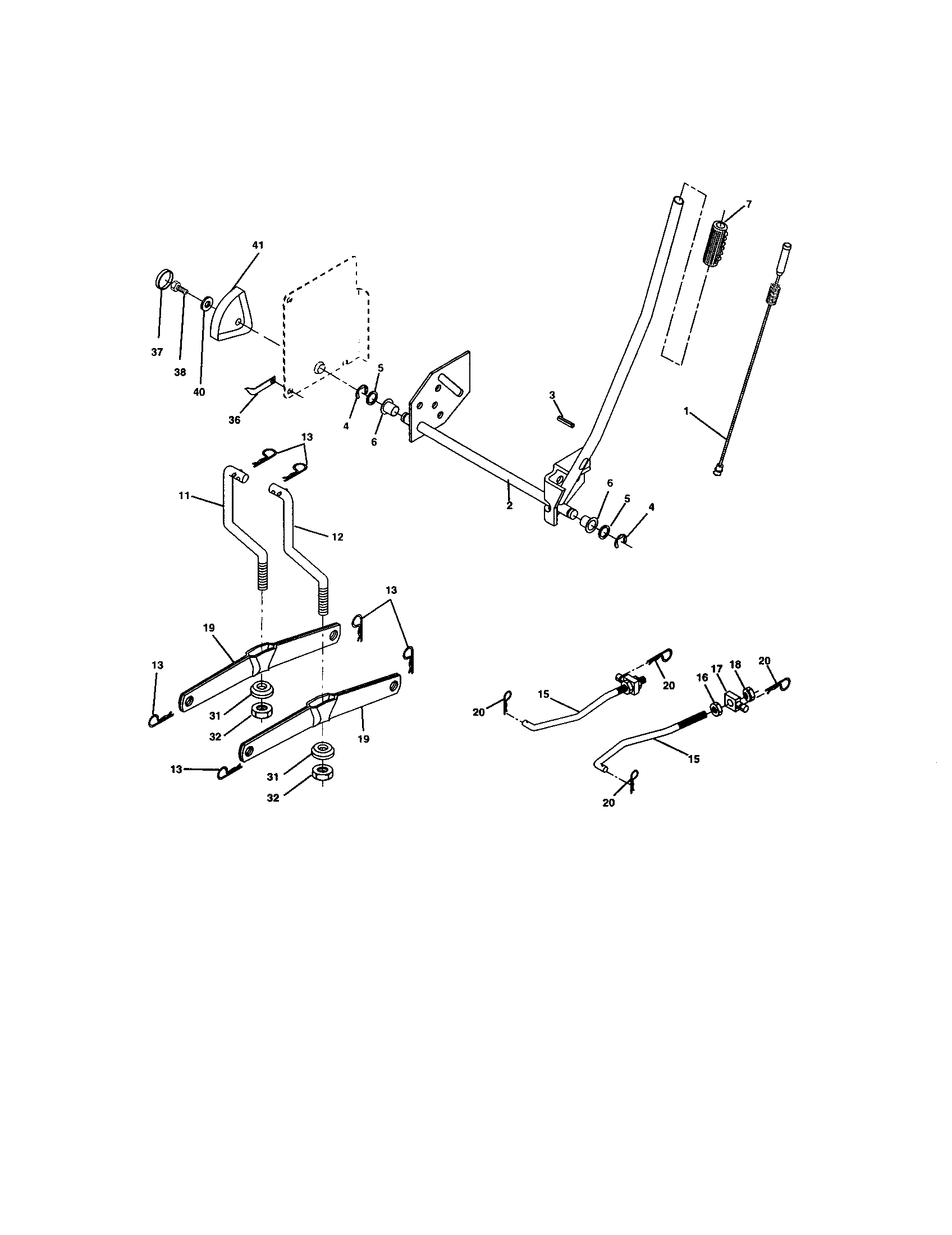 Craftsman 9172736405 lift assembly diagram