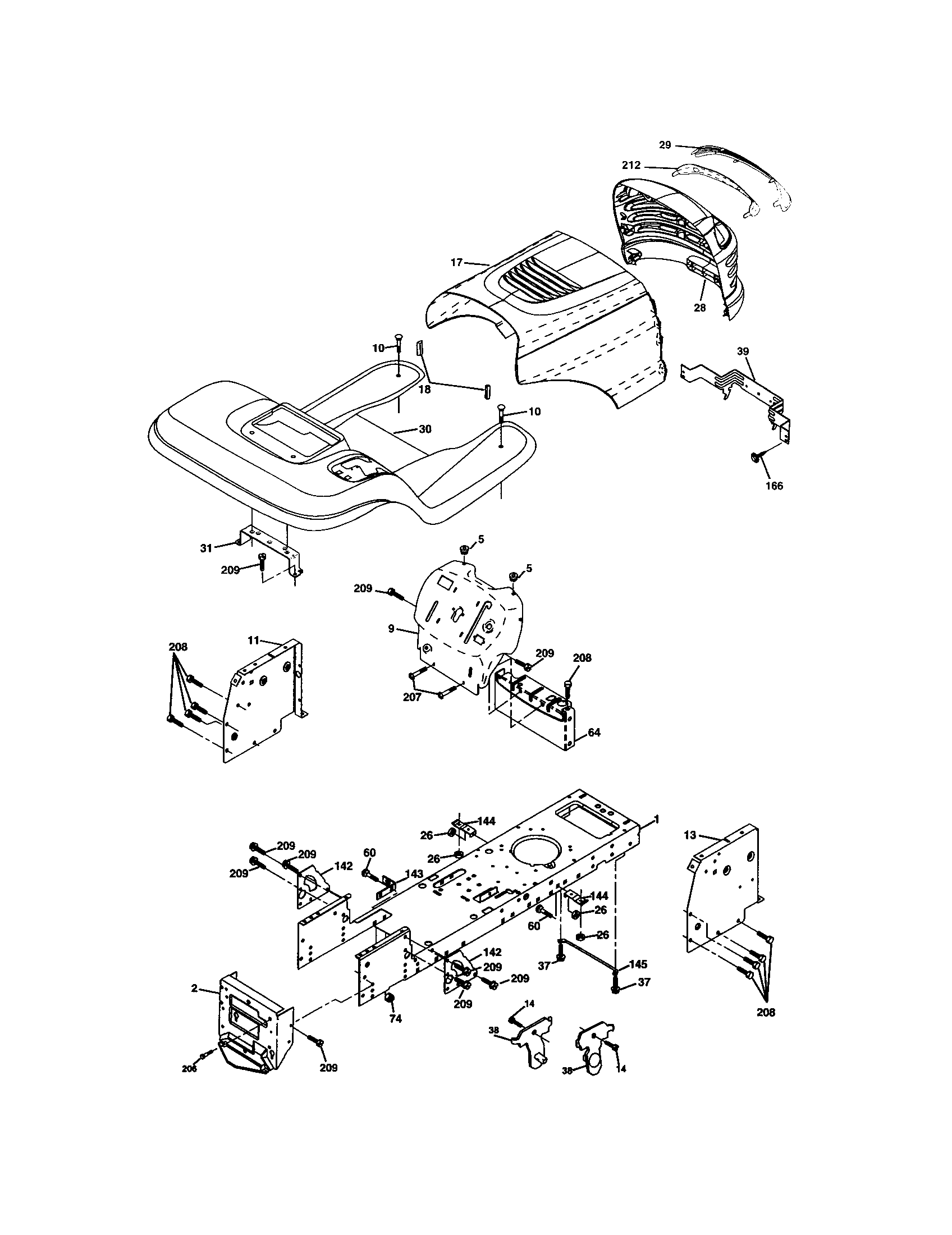 Craftsman 917273352 chassis and enclosures diagram
