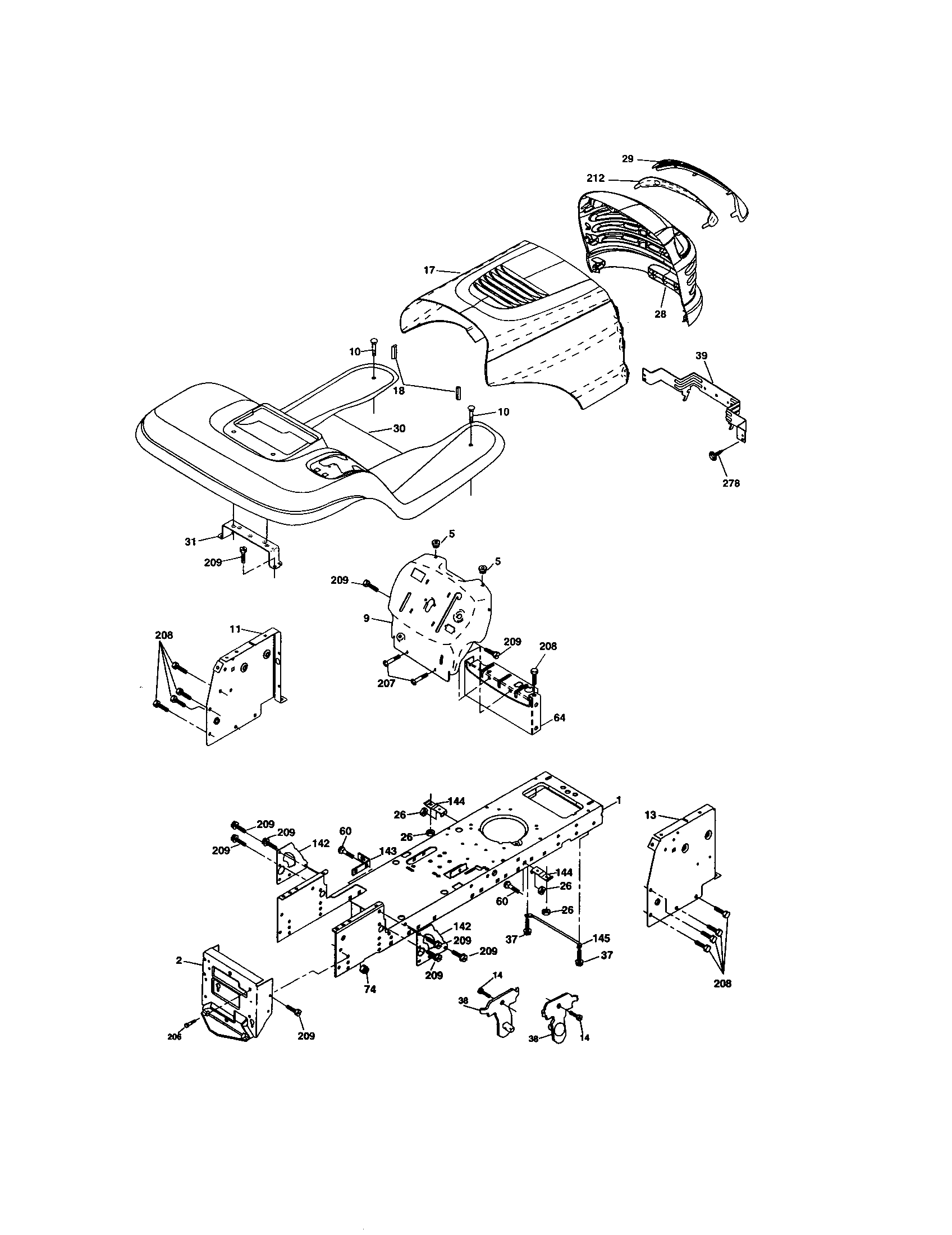 Craftsman 917277422 chassis and enclosures diagram