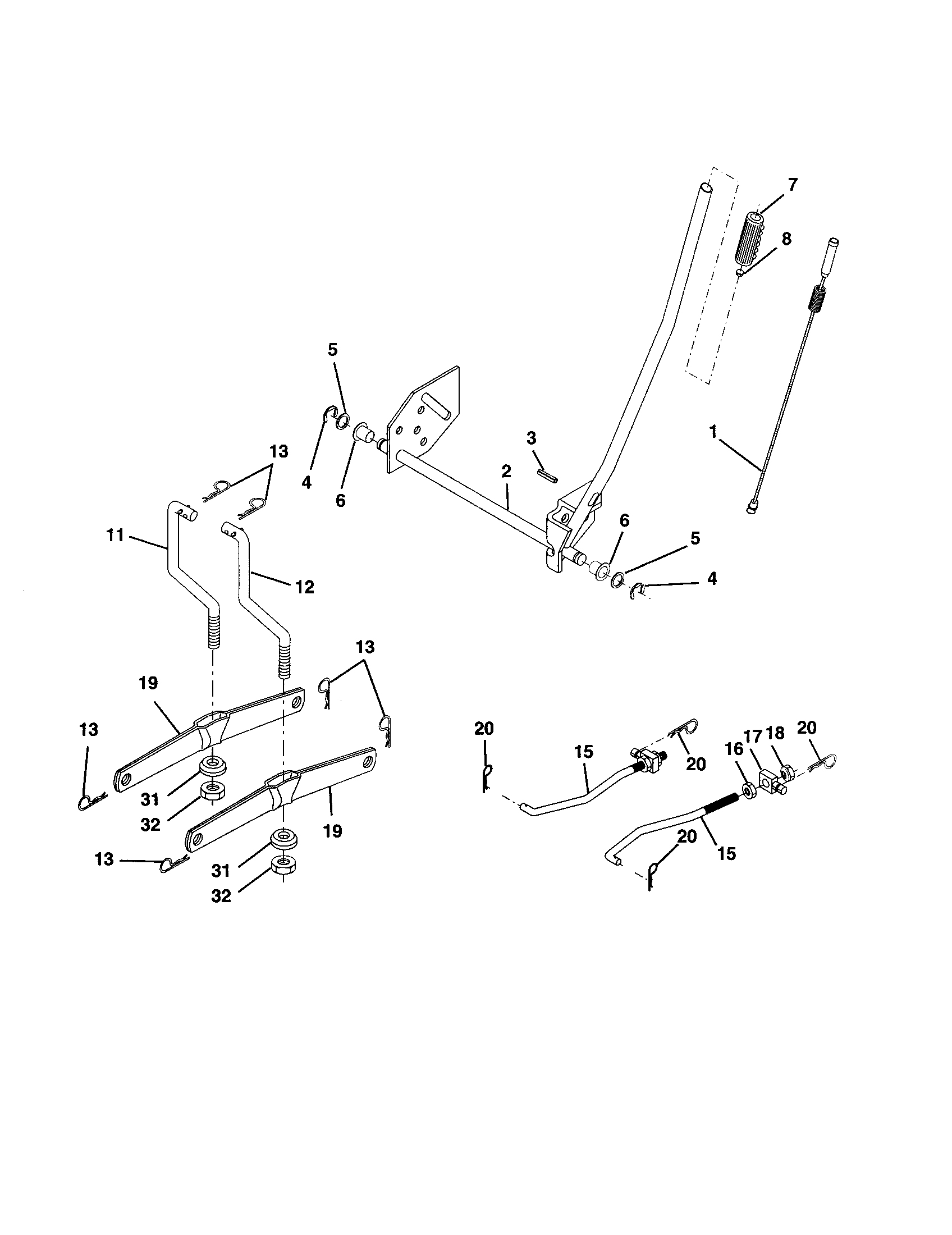 Craftsman 917277422 mower lift diagram