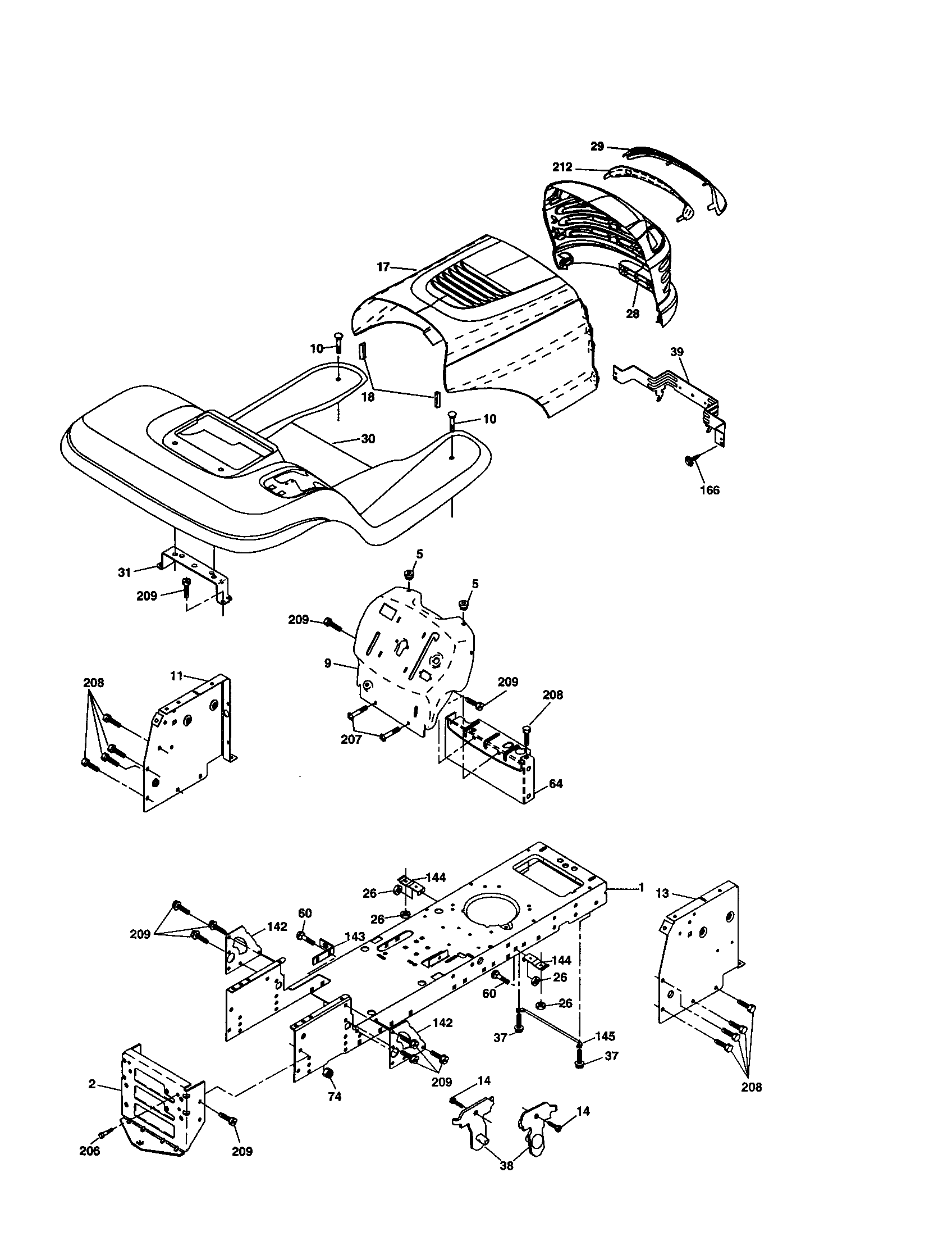 Craftsman 917277362 chassis and enclosures diagram