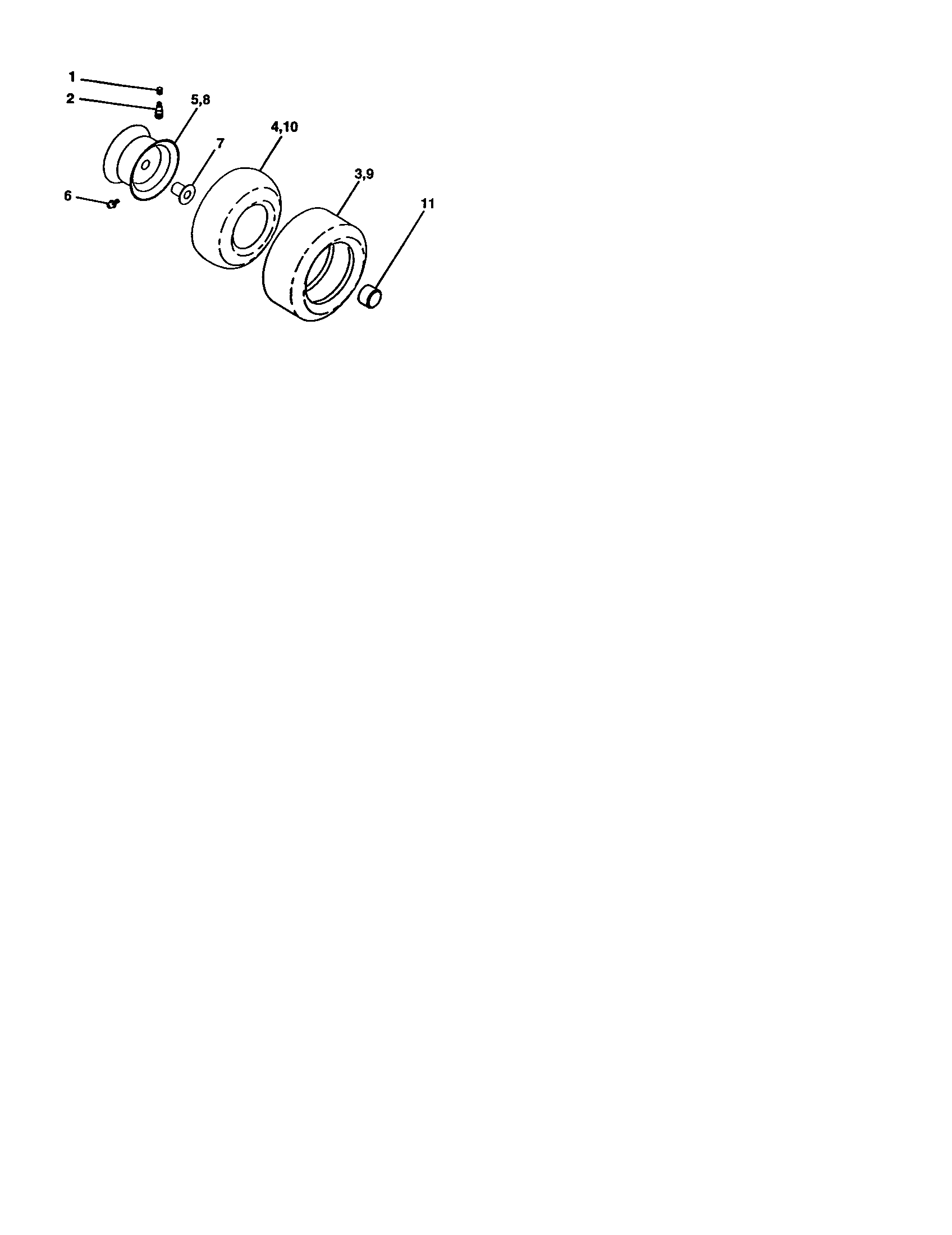 Craftsman 917277362 wheels and tires diagram