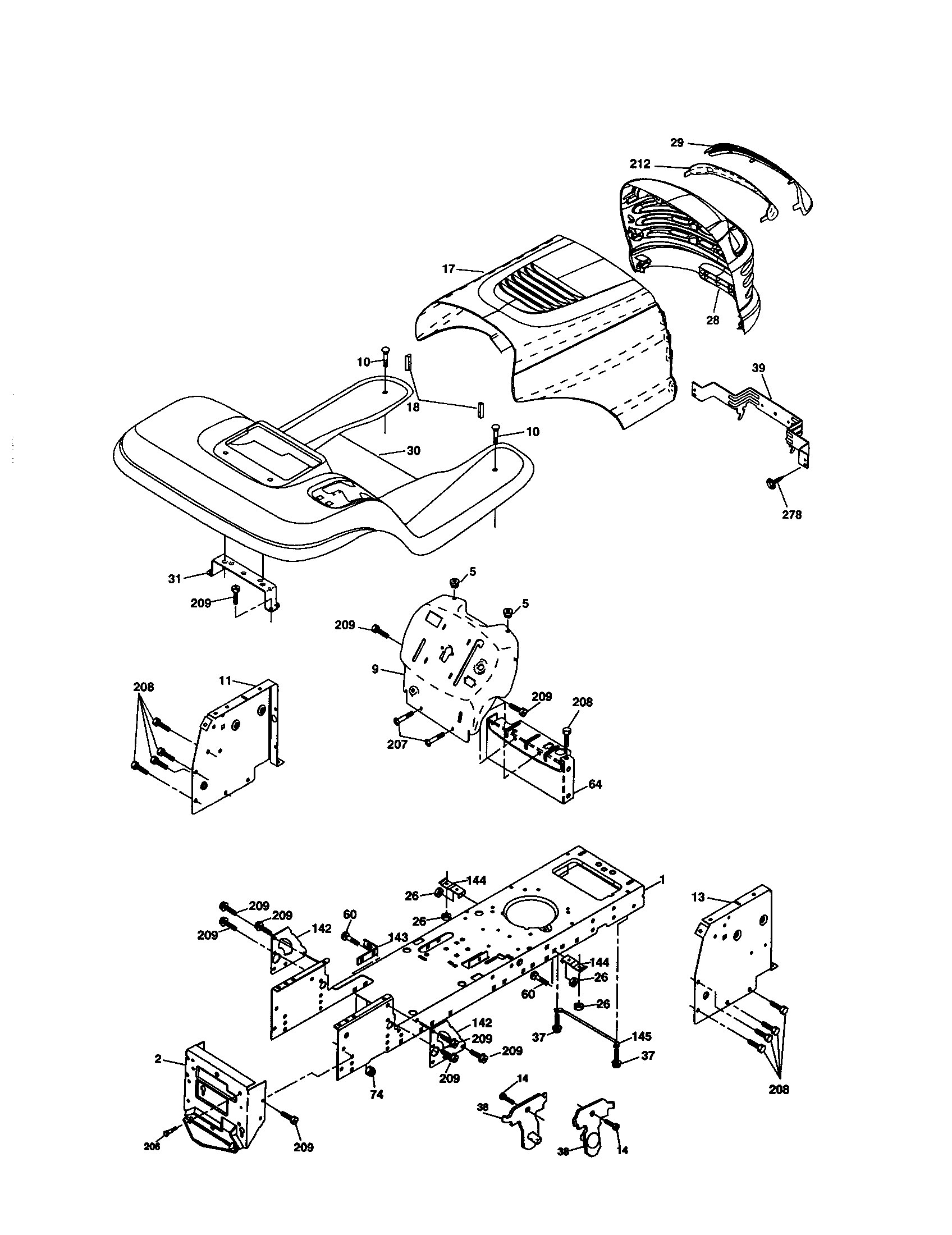 Craftsman 917277250 chassis and enclosures diagram