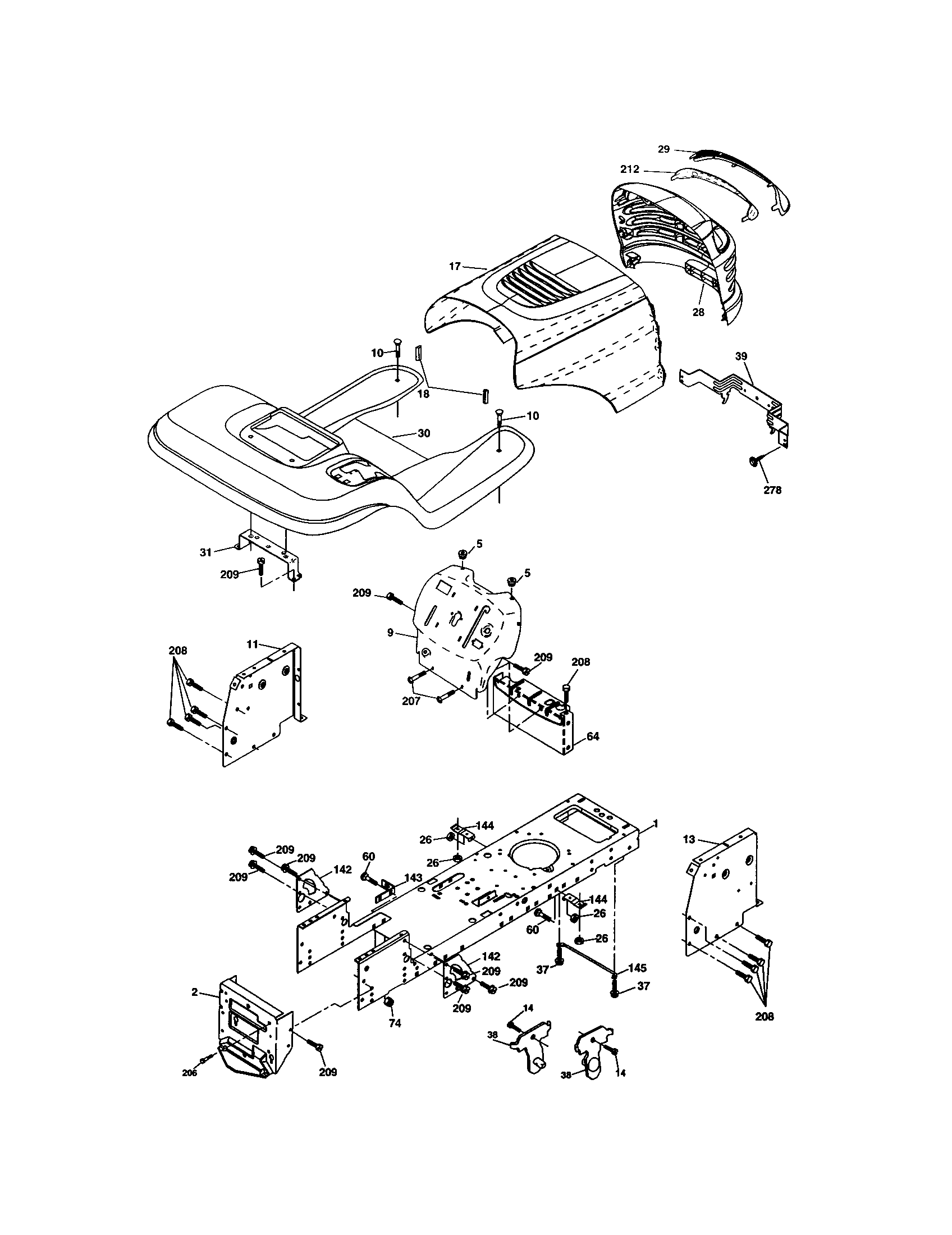 Craftsman 917273374 chassis and enclosures diagram