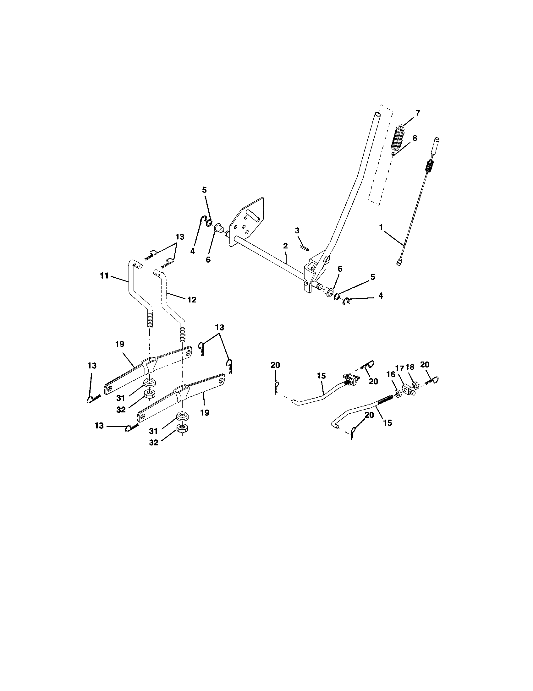 Craftsman 917273399 lift assembly diagram