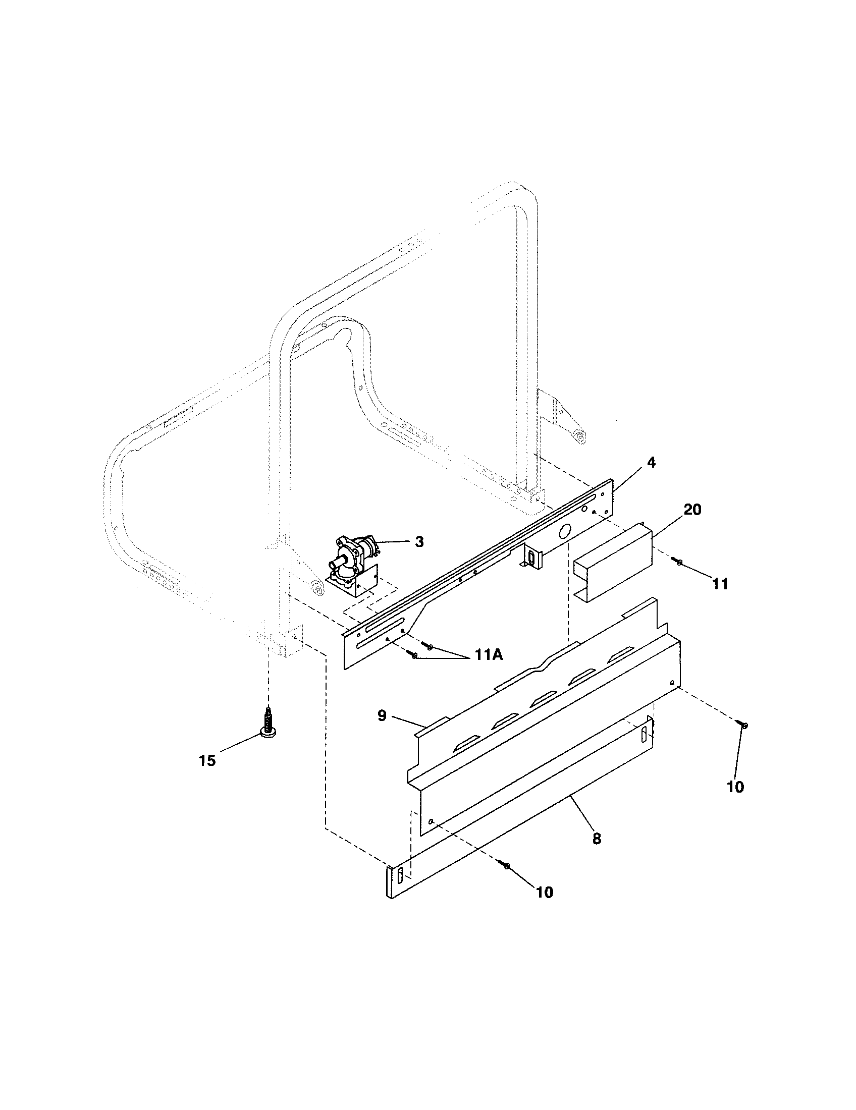 Frigidaire FDBC24BAS3 frame diagram