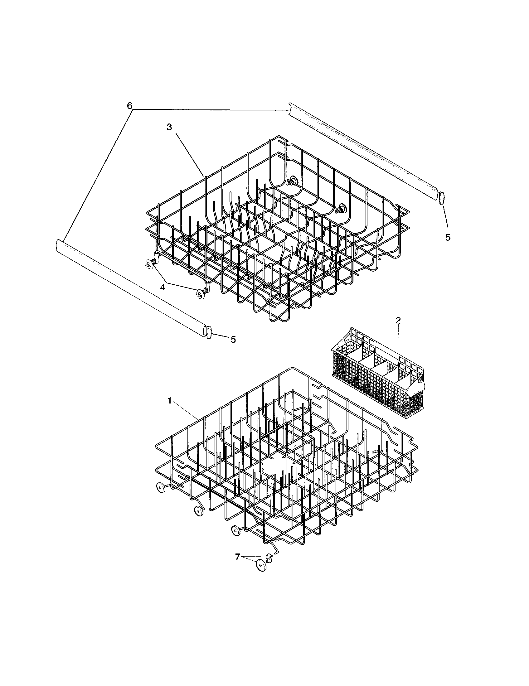 Frigidaire FDBC24BAS3 racks diagram
