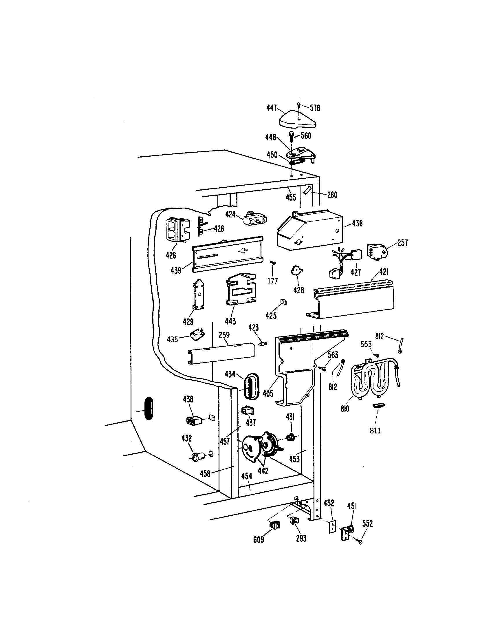 GE TFX27PFSABB fresh food section diagram
