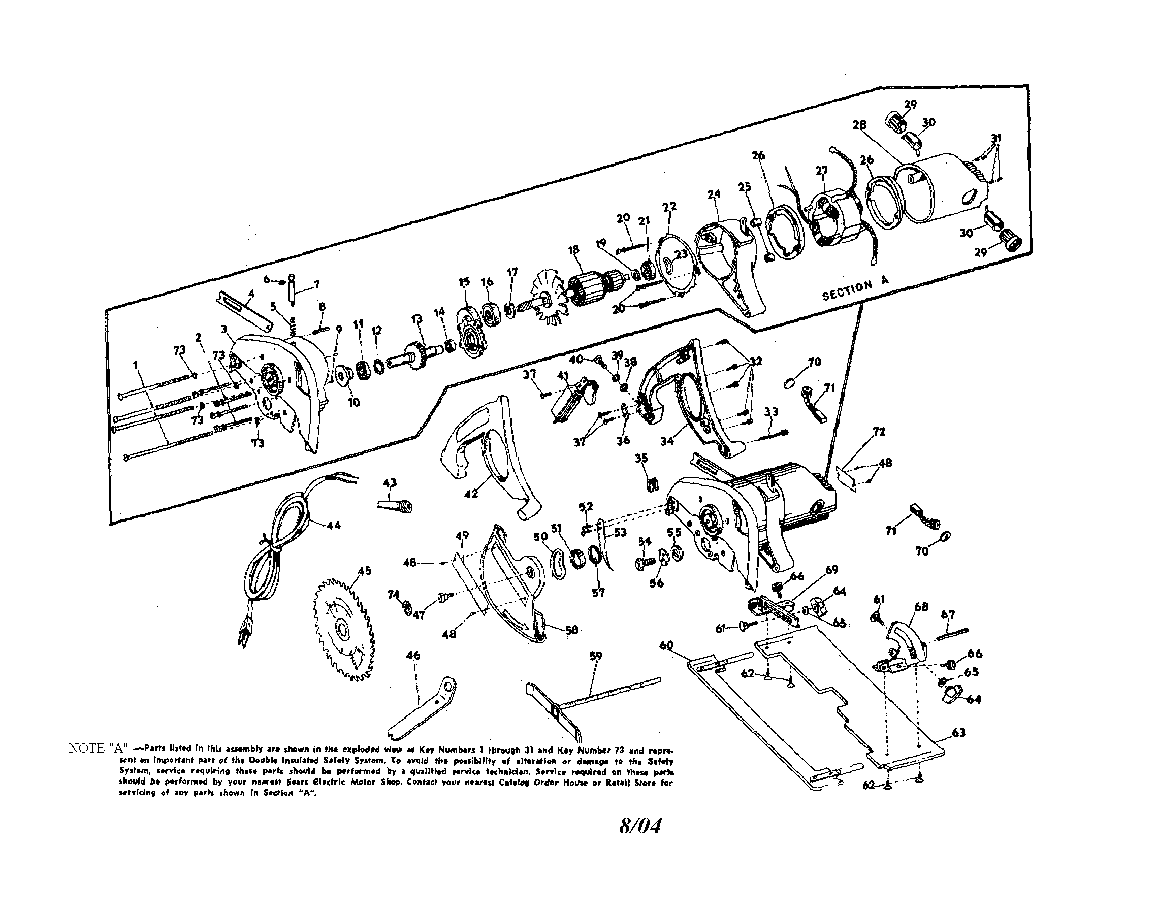 Craftsman 31511870 circular saw diagram
