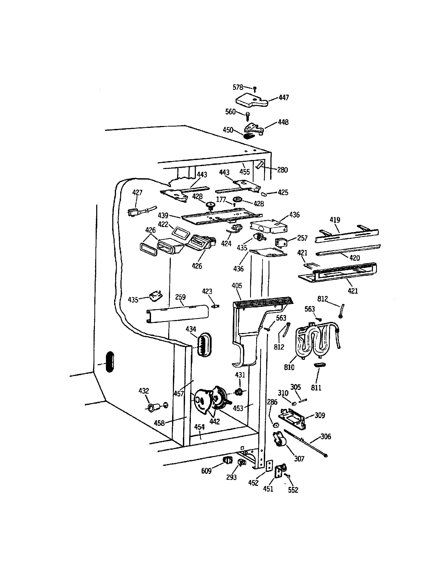 GE TPH21PBSAWW fresh food section diagram