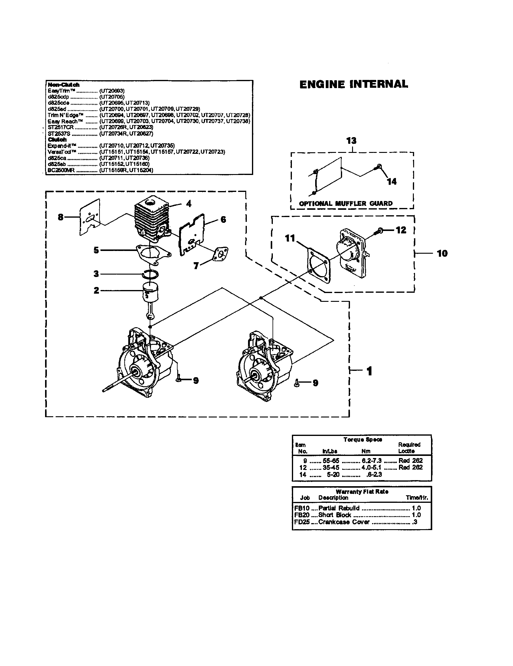 Homelite UT20734R engine internal diagram