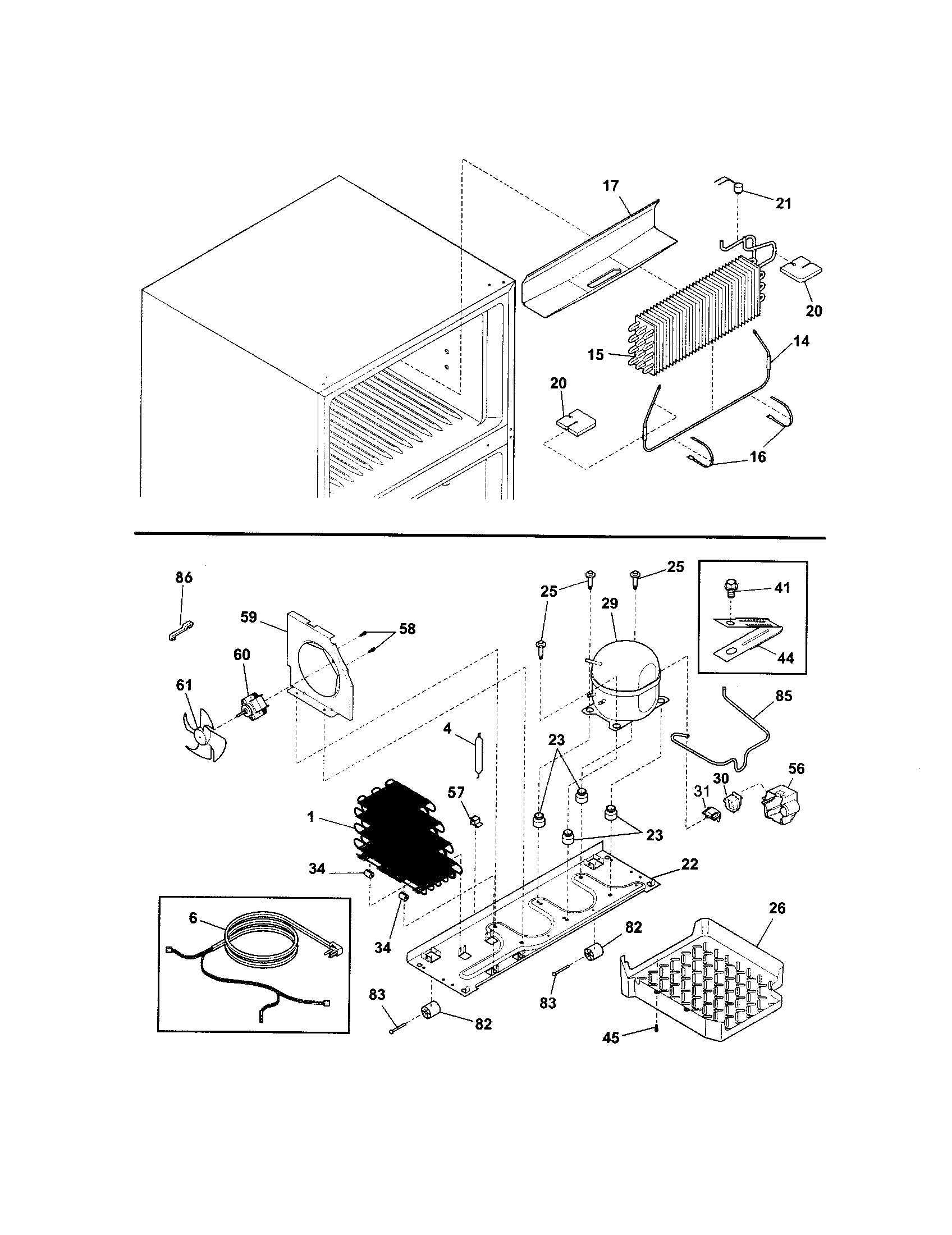 Frigidaire FRT21FG3DW0 system diagram