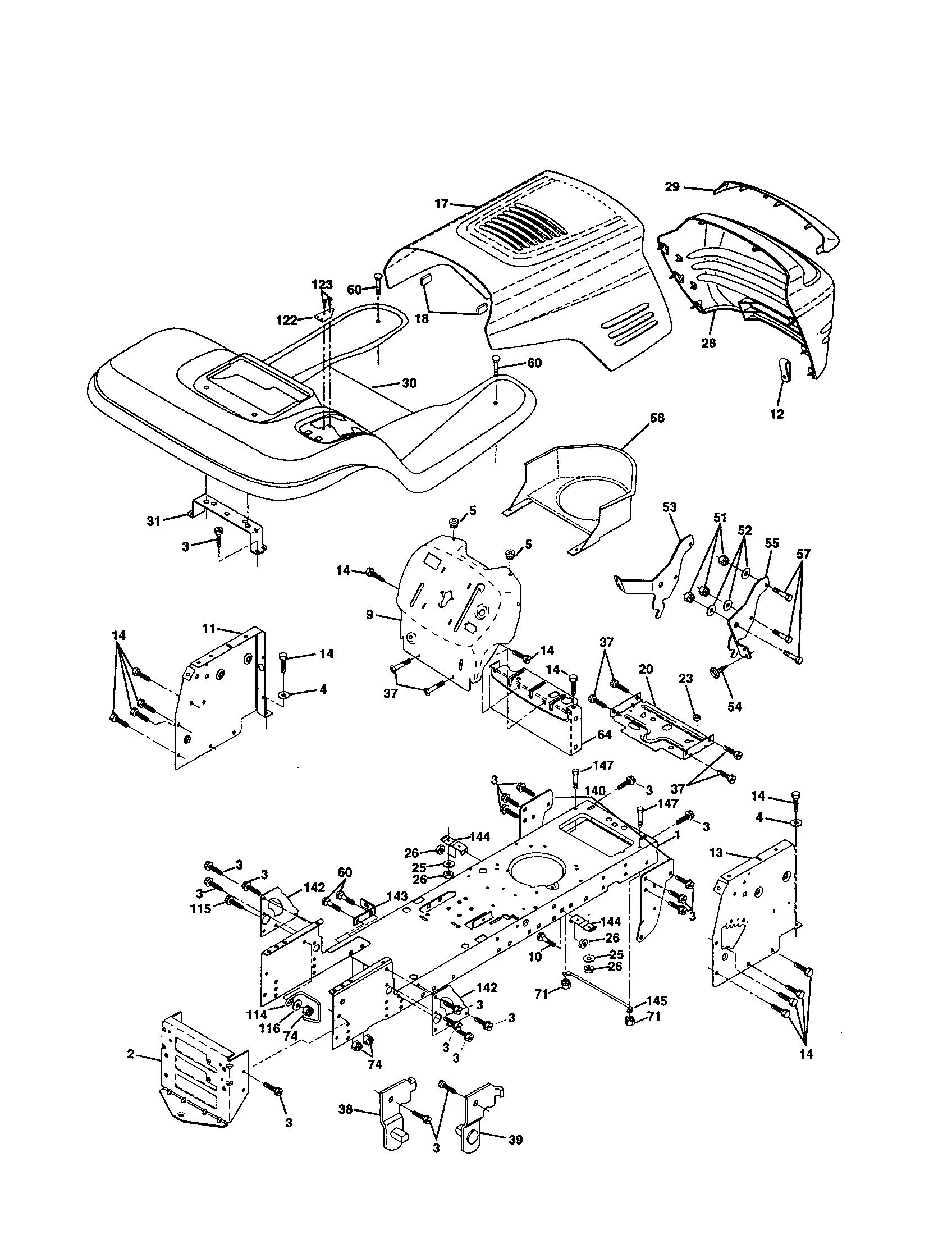 Craftsman 917259561 chassis and enclosures diagram