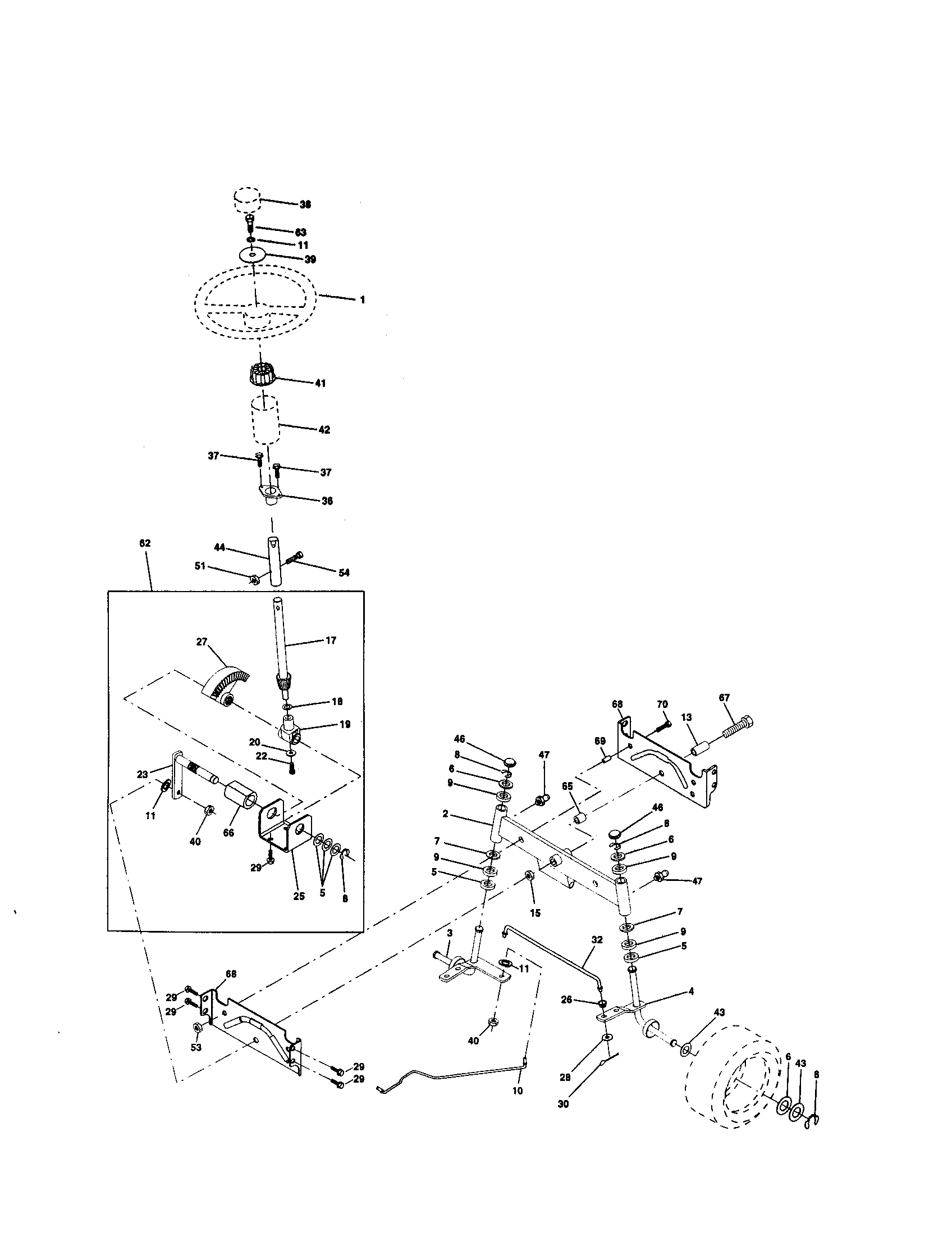 Craftsman 917259561 steering assembly diagram
