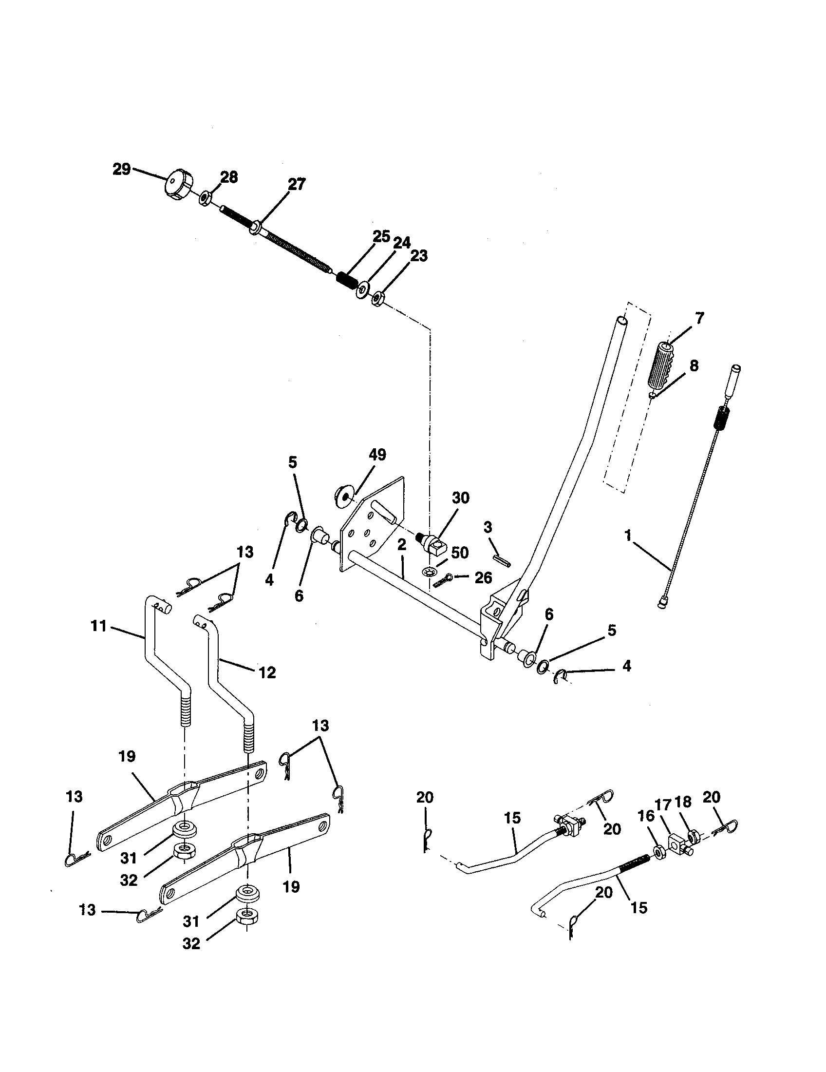 Craftsman 917259561 mower lift diagram