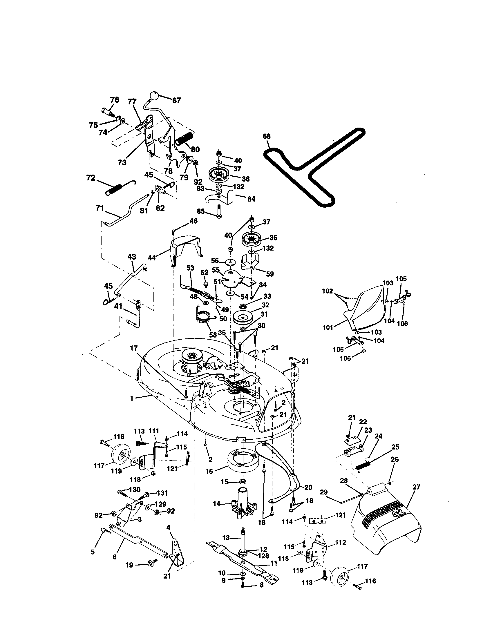 Craftsman 917259561 mower deck diagram