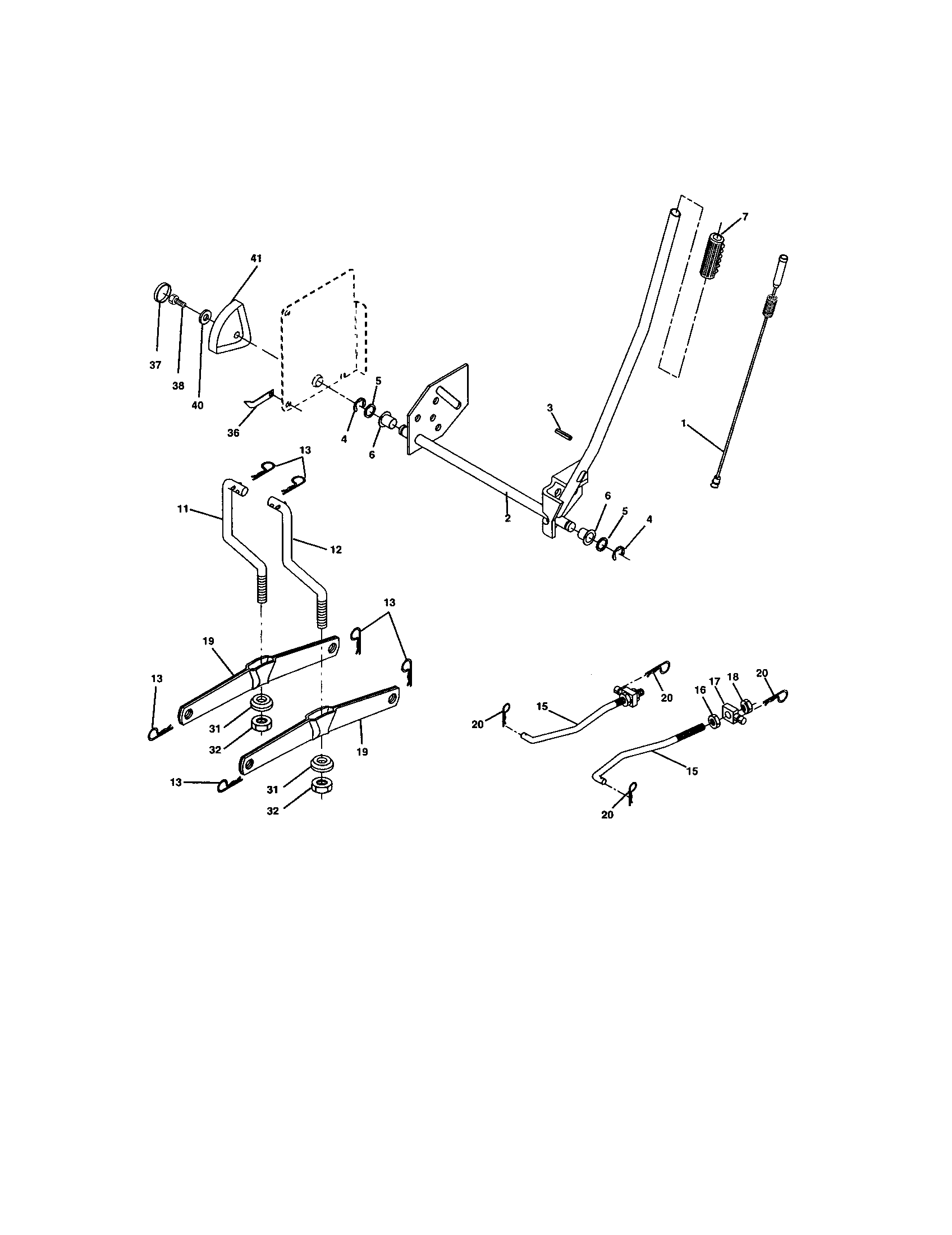 Craftsman 917274041 lift assembly diagram