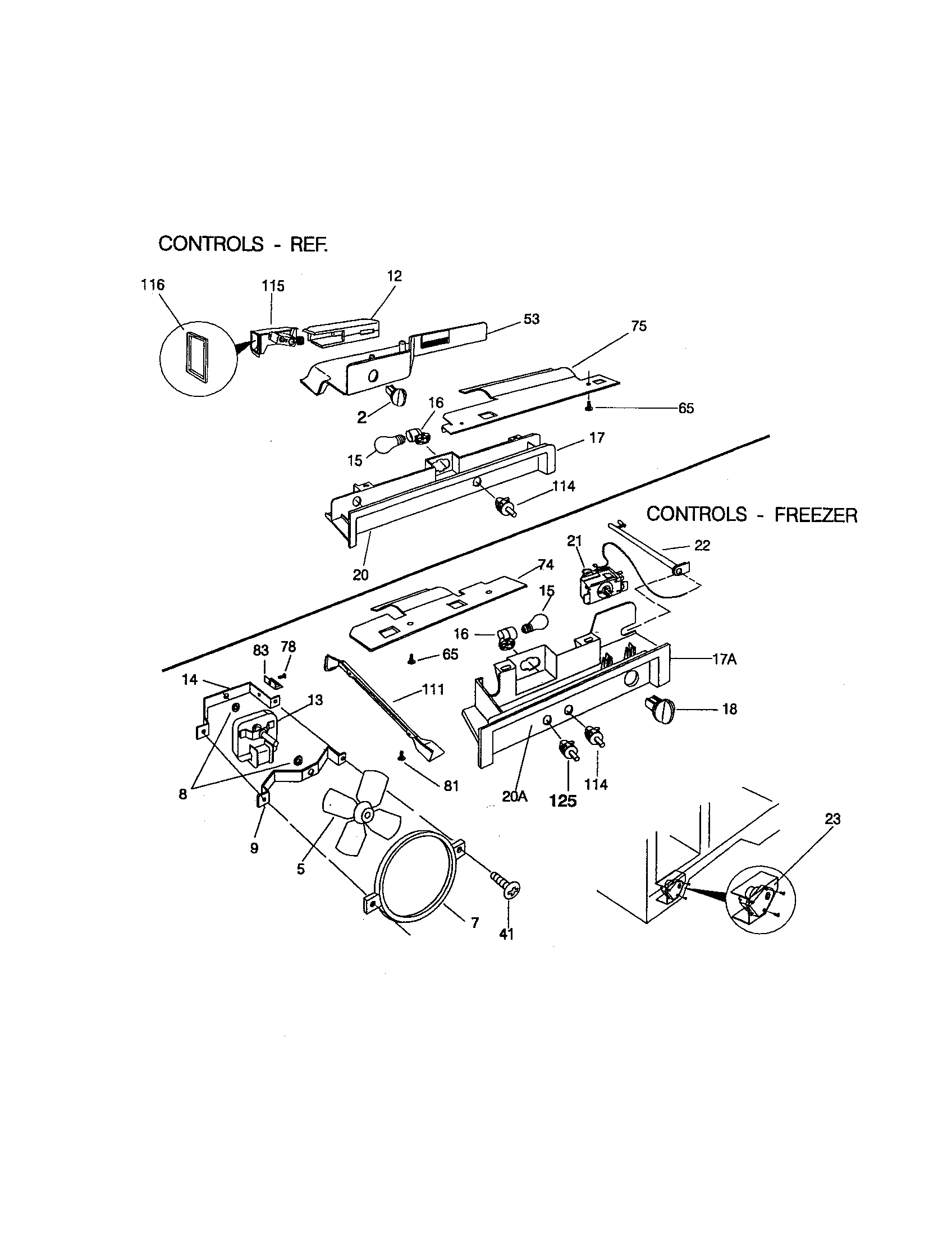 Universal/Multiflex (Frigidaire) MRS26WREW1 controls diagram