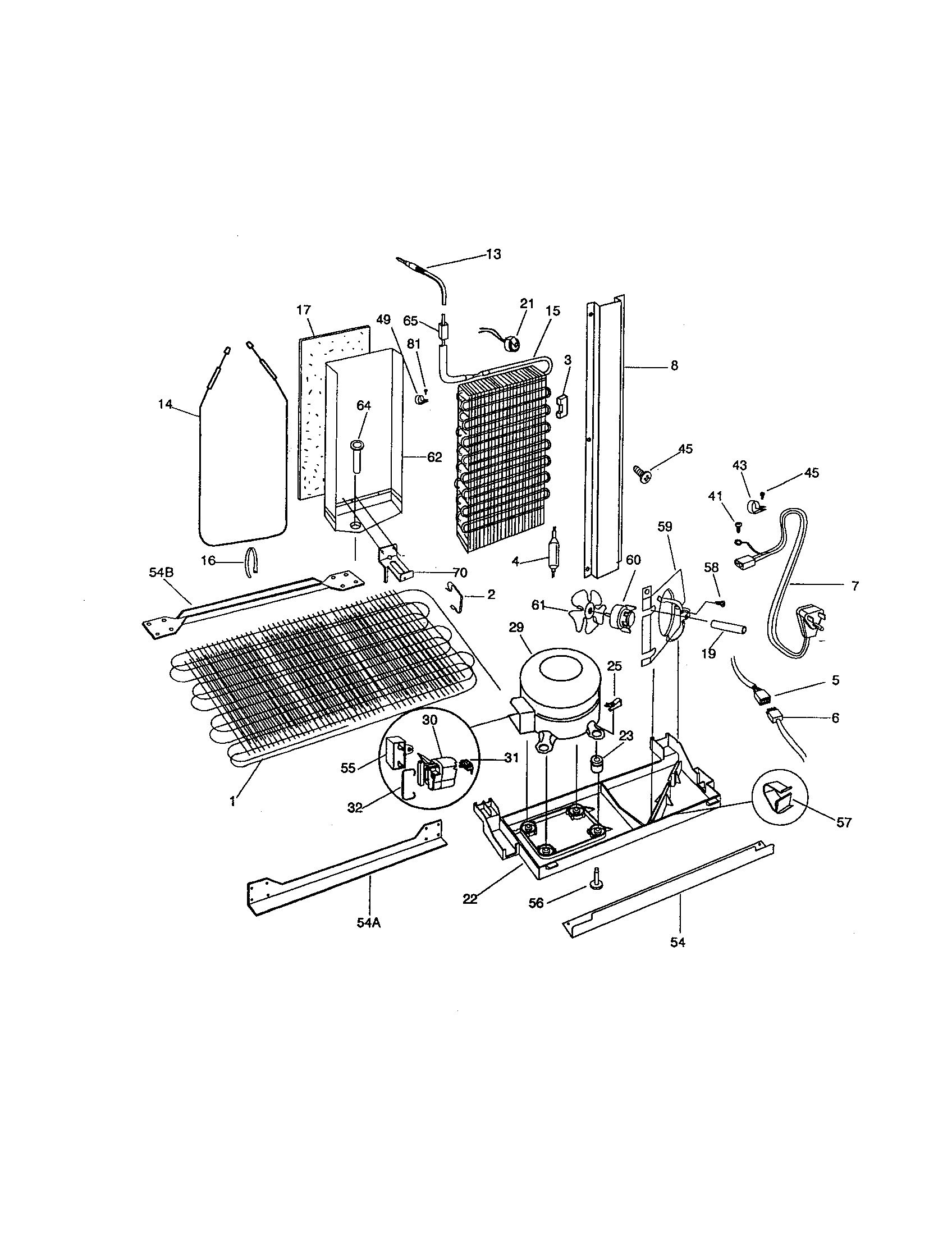 Universal/Multiflex (Frigidaire) MRS26WREW1 system diagram