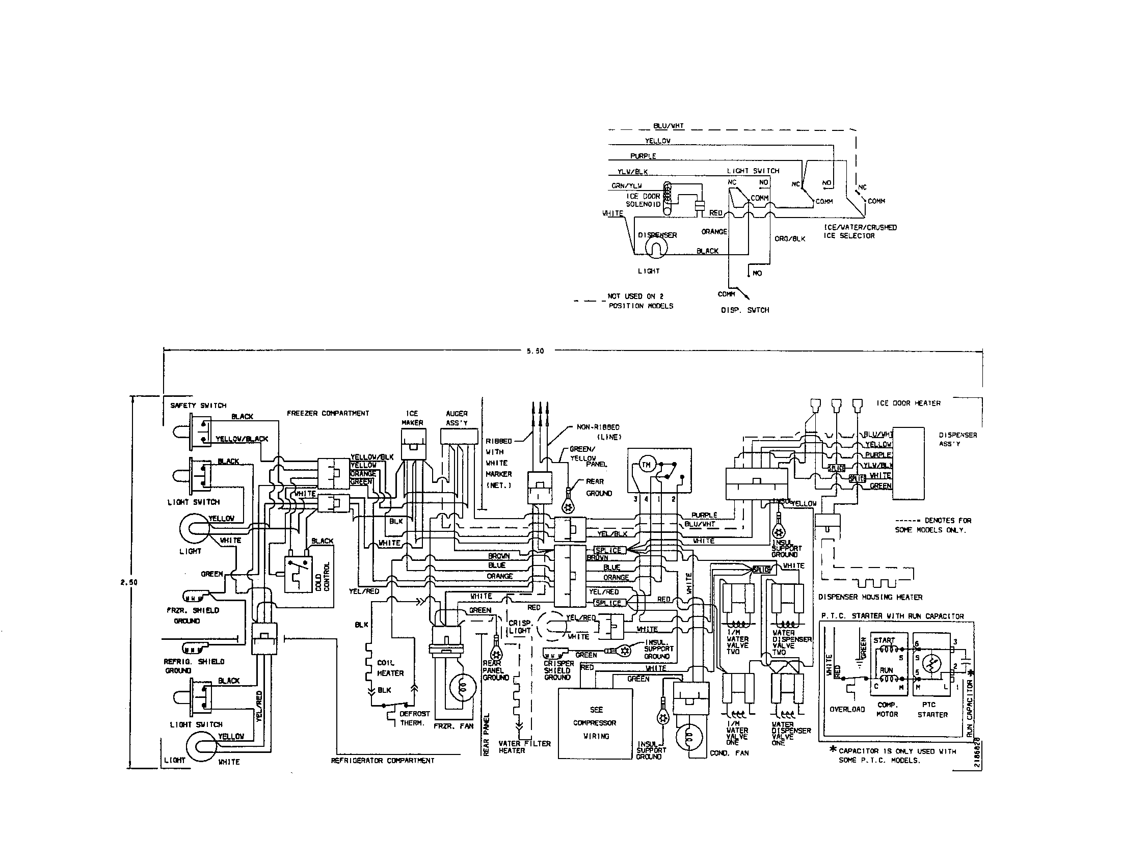 Universal/Multiflex (Frigidaire) MRS26WREW1 wiring schematic diagram