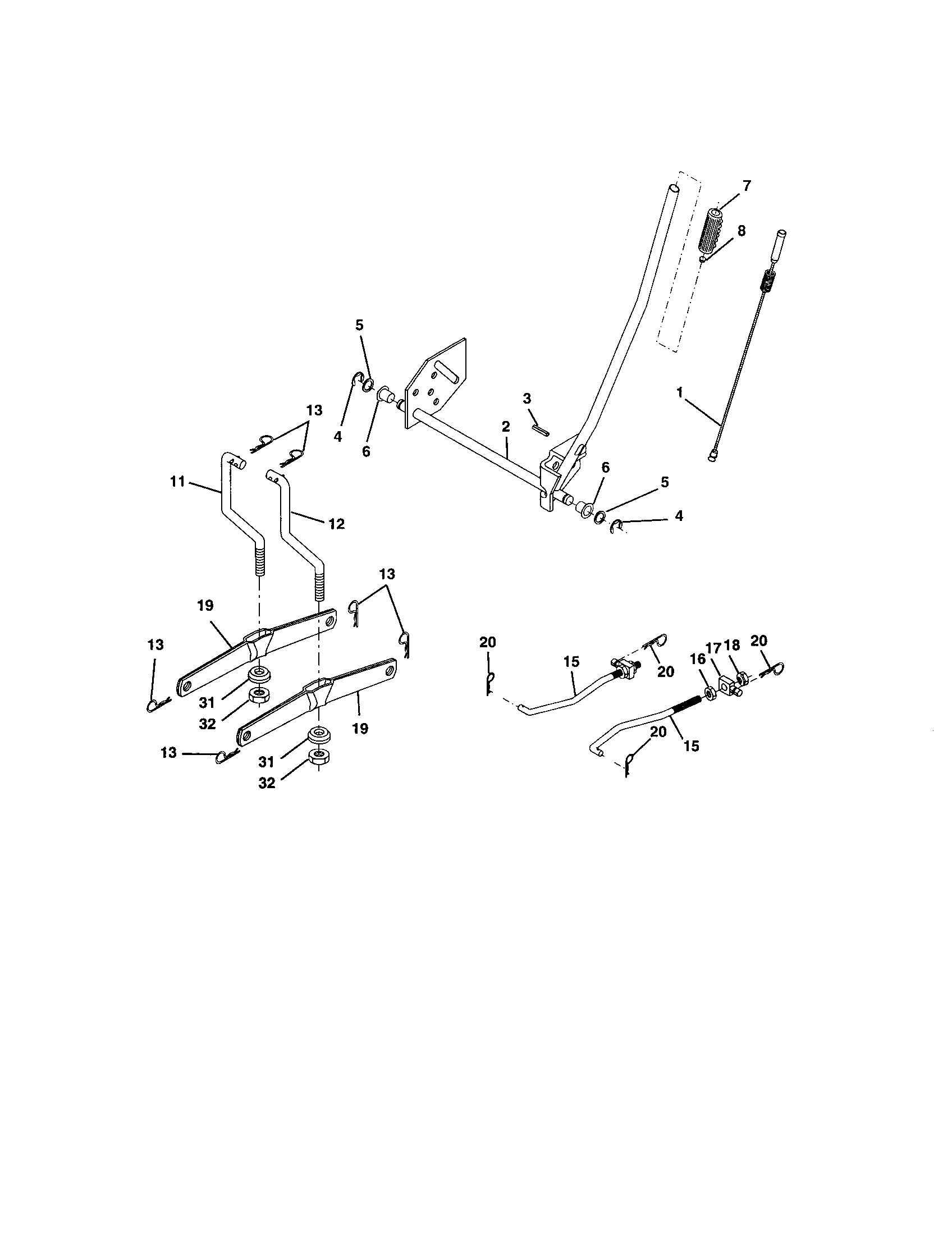 Craftsman 917274760 lift assembly diagram