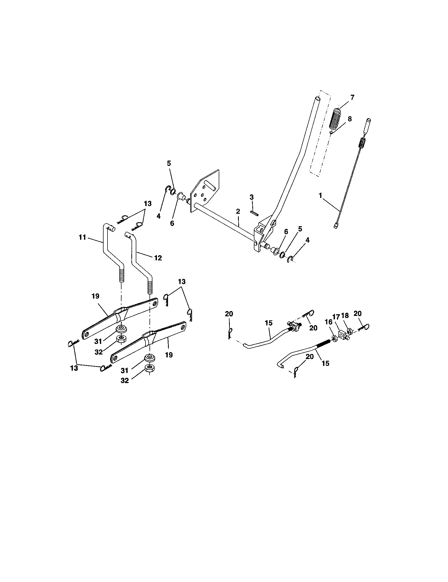 Craftsman 917274820 lift assembly diagram